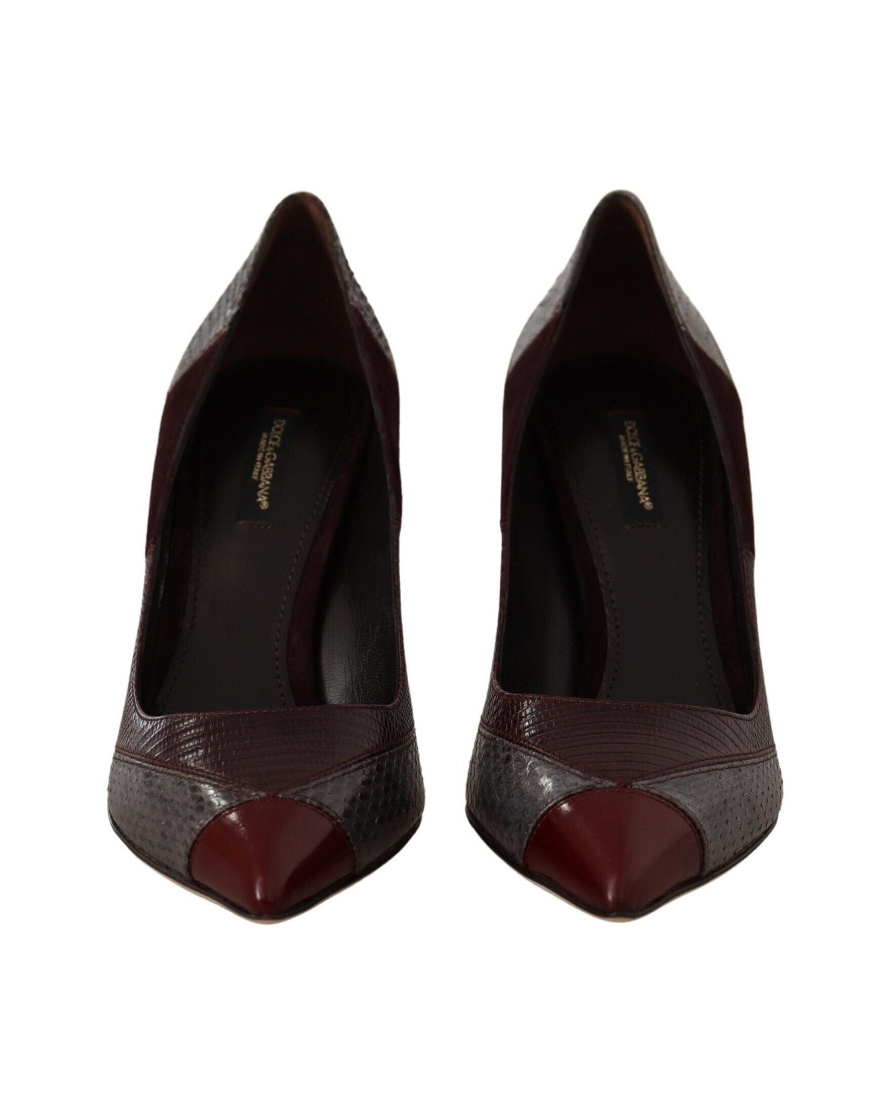 Dolce & Gabbana Leather Exotic Heels Glam Steals