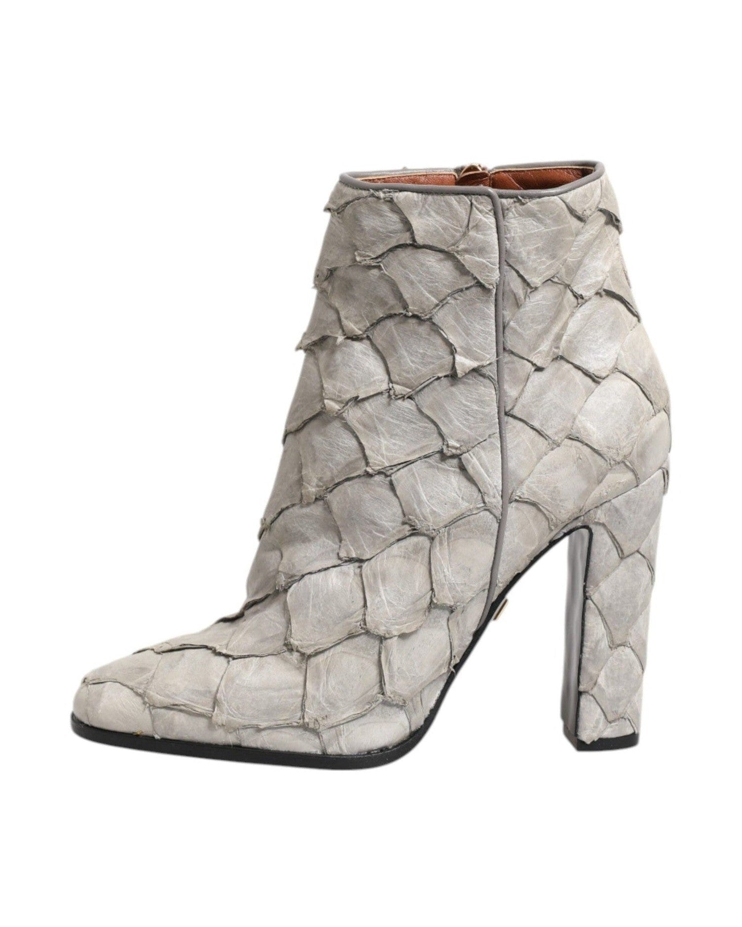 Dolce & Gabbana Leather Heels Ankle Boots Shoes Glam Steals