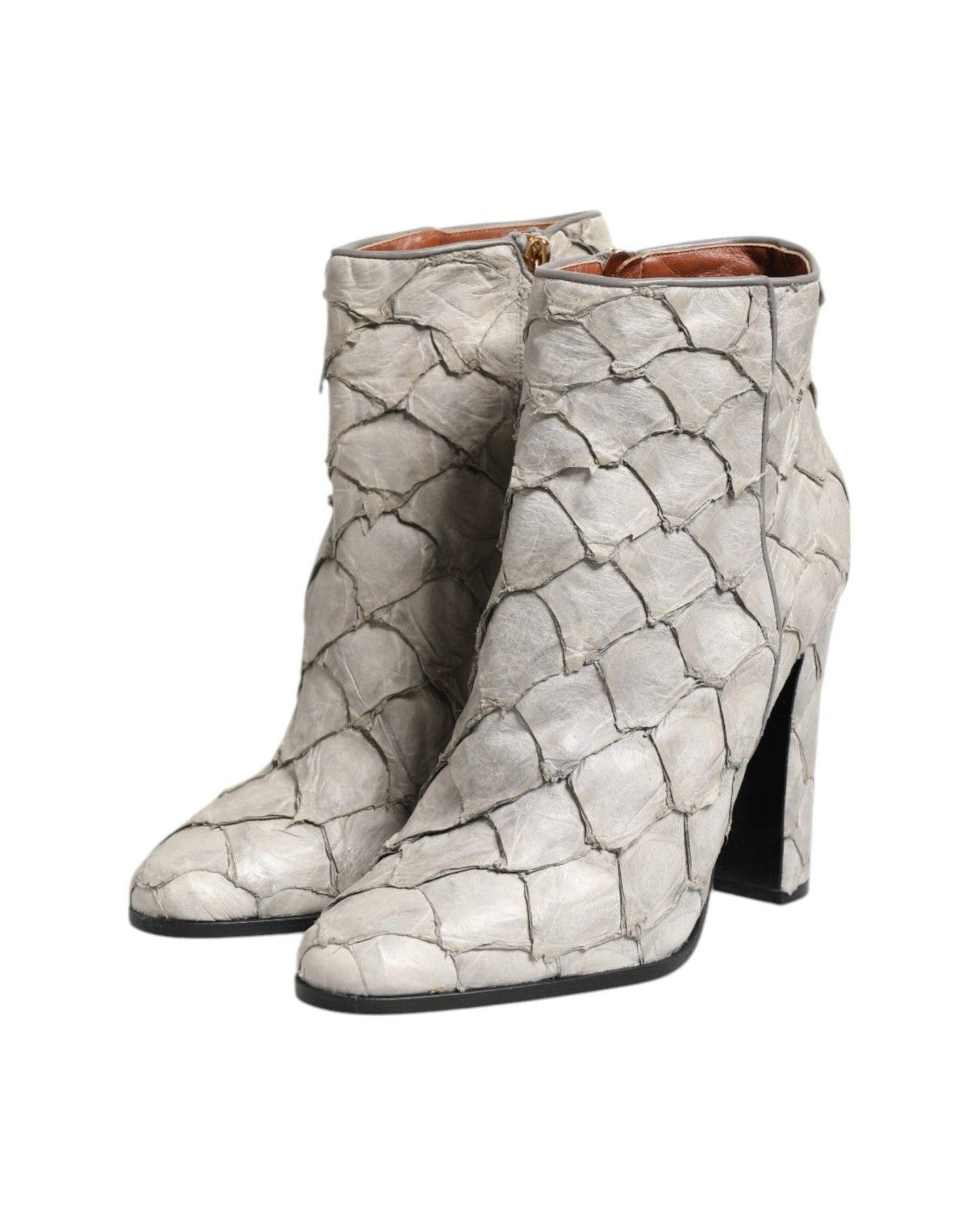 Dolce & Gabbana Leather Heels Ankle Boots Shoes Glam Steals