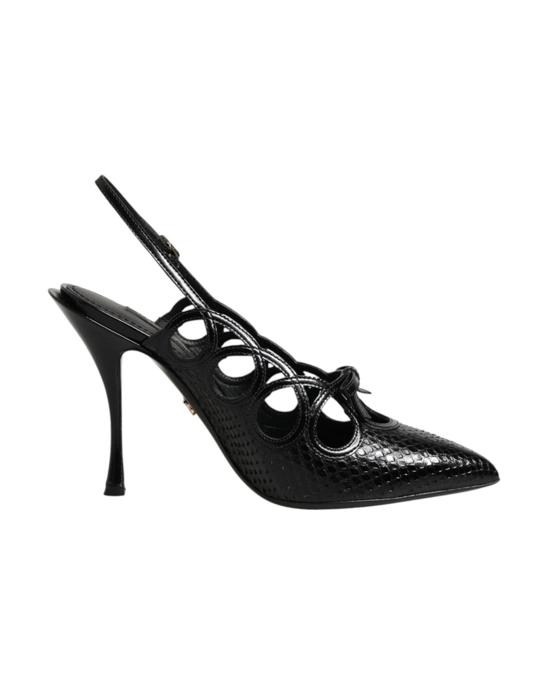 Dolce & Gabbana Leather High Heels Slingback Shoes Heels