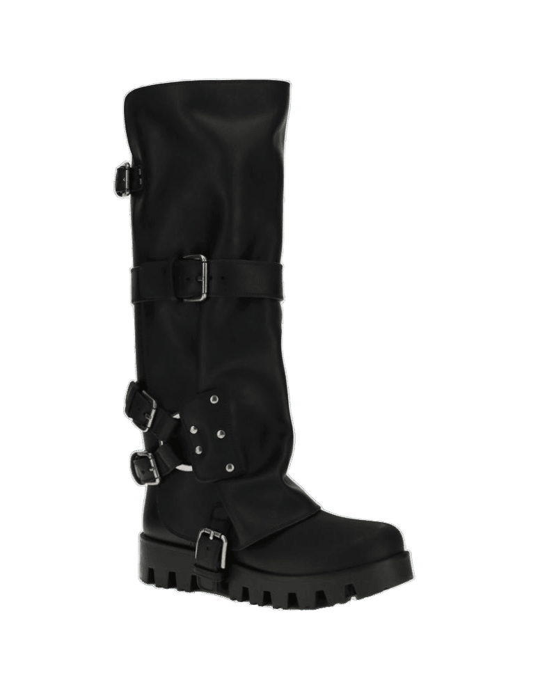 Dolce & Gabbana Leather Rubber and High Boots Glam Steals