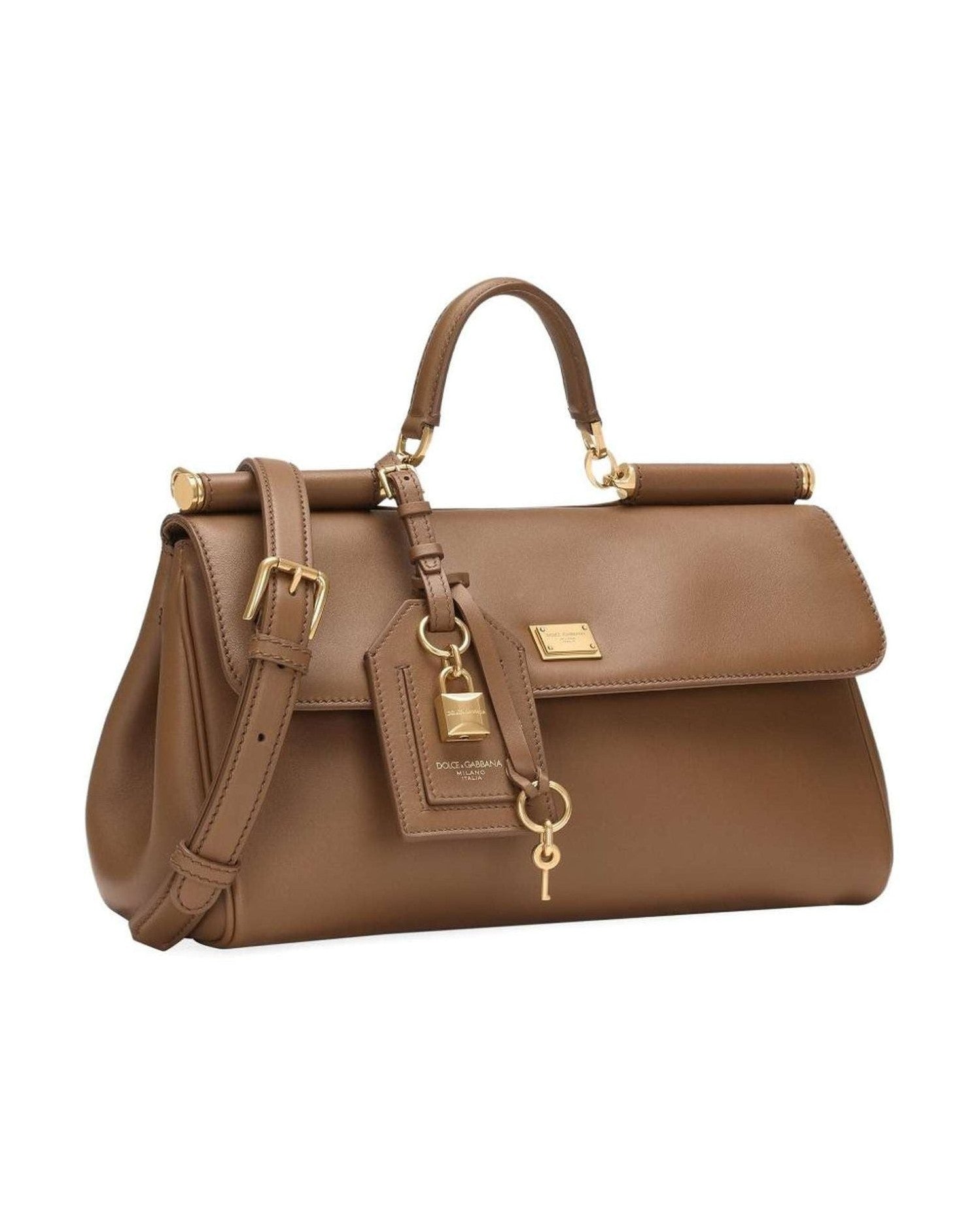 Dolce & Gabbana Leather Sicily Soft Handbag Glam Steals