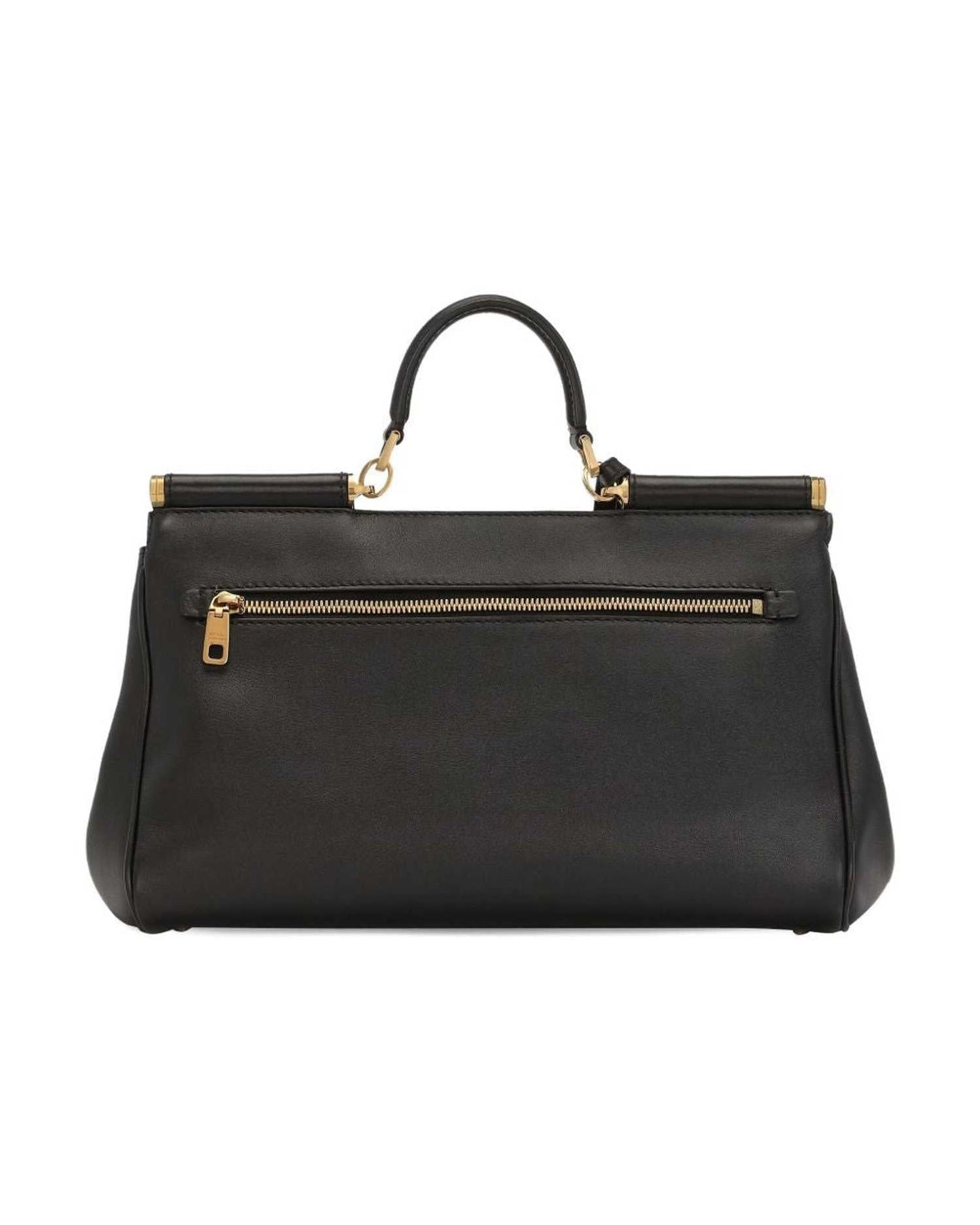 Dolce & Gabbana Leather Sicily Soft Handbag Glam Steals