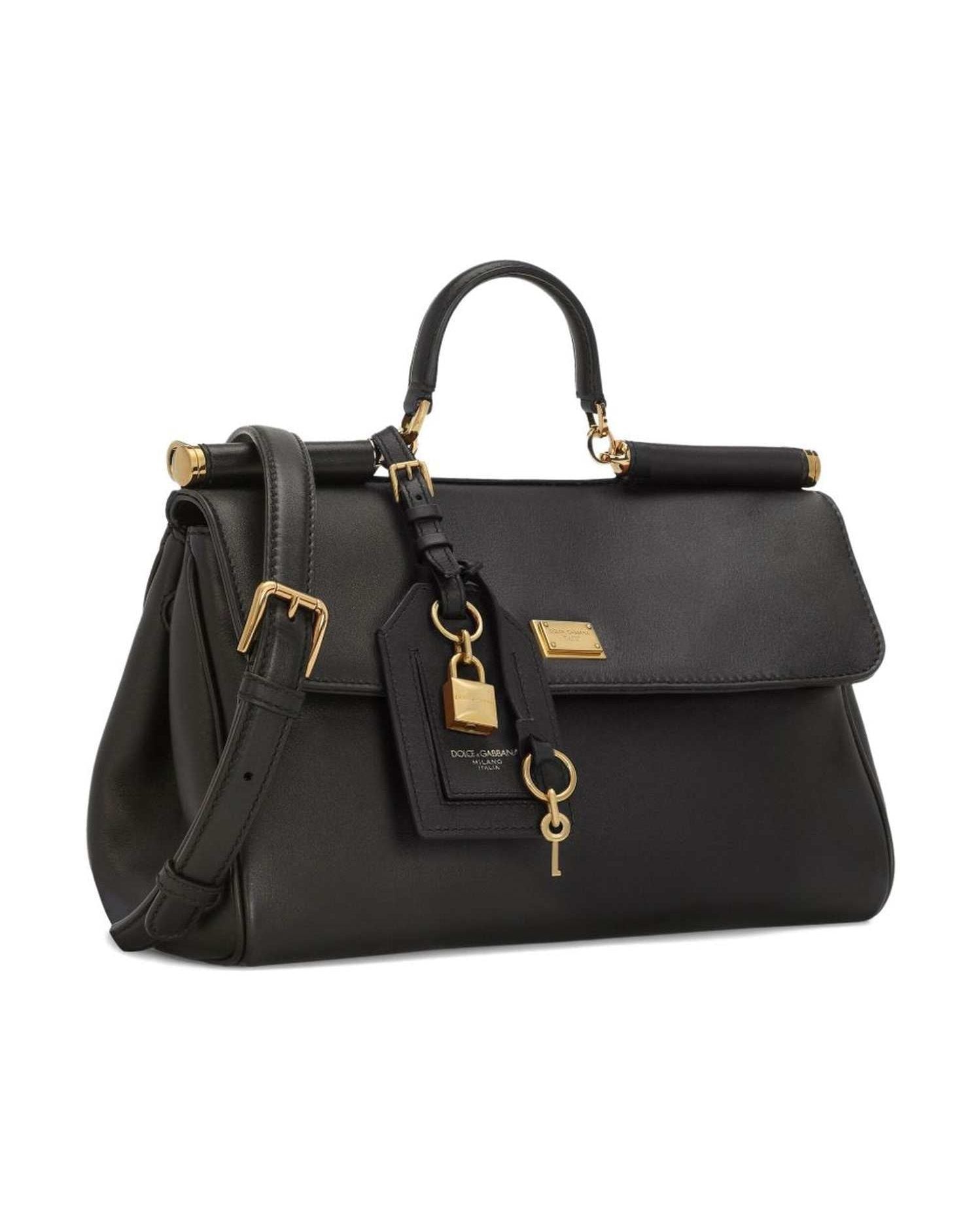 Dolce & Gabbana Leather Sicily Soft Handbag Glam Steals