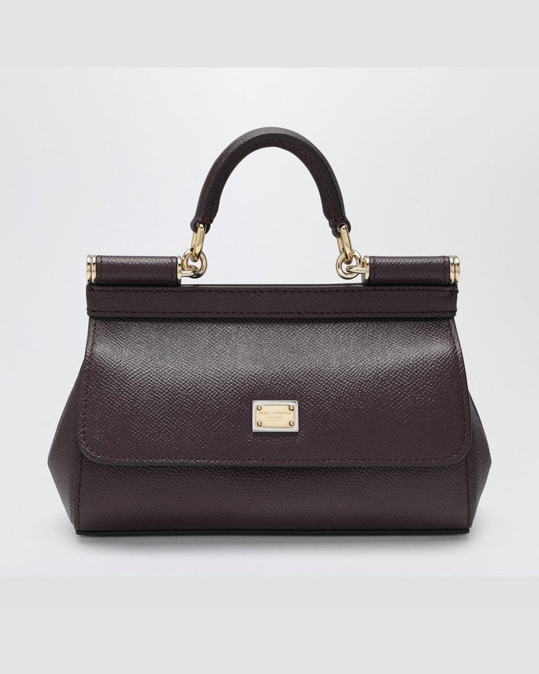 Dolce & Gabbana Leather Small Sicily Top Handle Bag Glam Steals