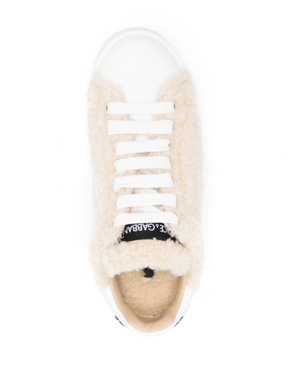 Dolce & Gabbana Leather Sneakers with Embossed Logo Glam Steals