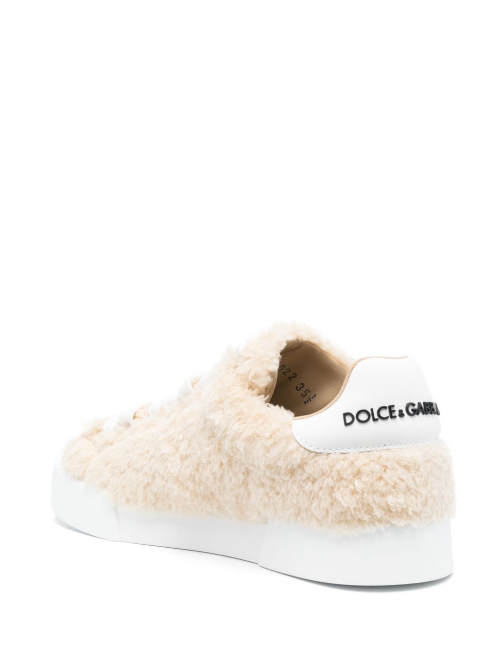 Dolce & Gabbana Leather Sneakers with Embossed Logo Glam Steals