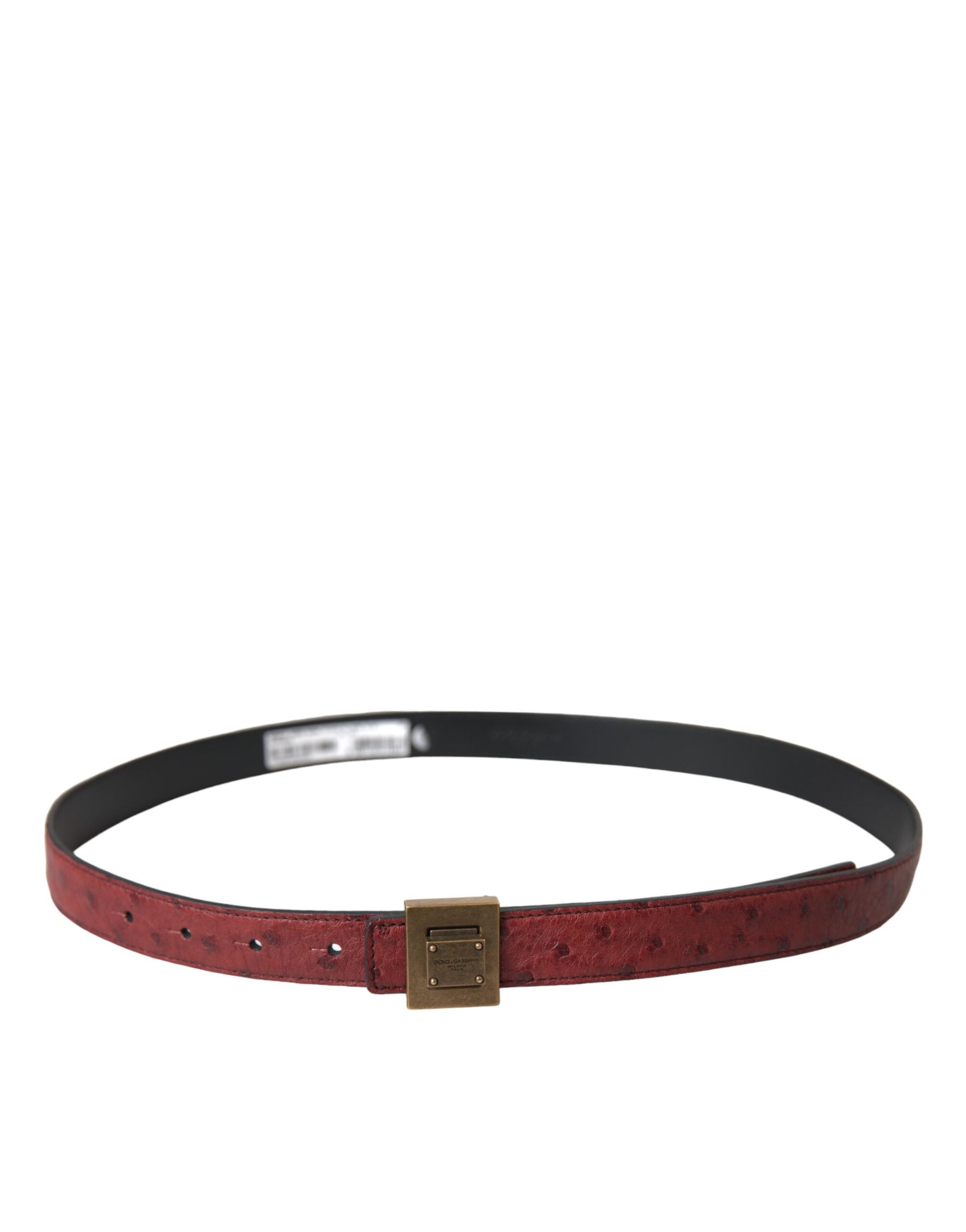 Dolce & Gabbana Leather Square Metal Buckle Belt Glam Steals