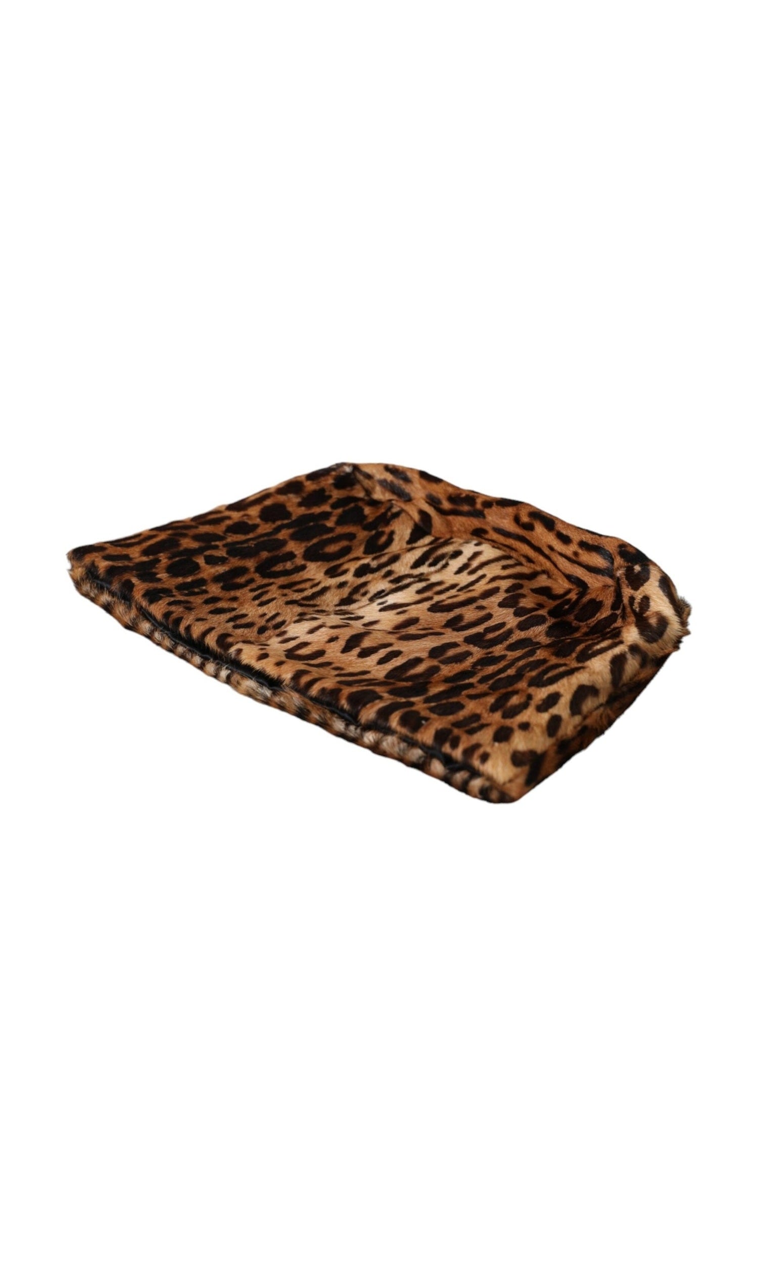 Dolce & Gabbana Leopard Fur Women Bucket Brown Hat Glam Steals