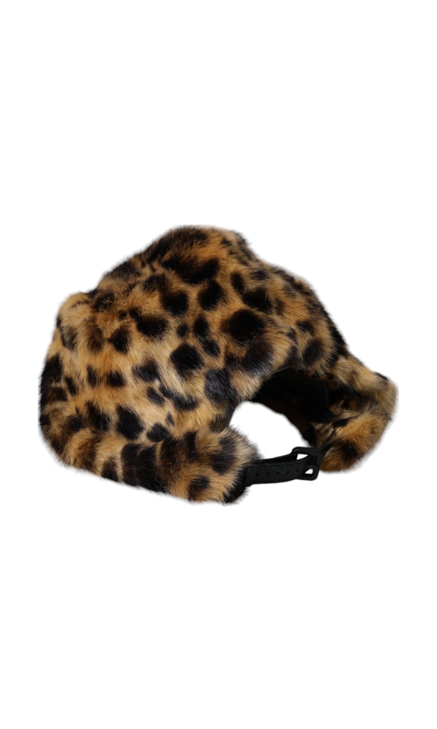 Dolce & Gabbana Leopard Fur Women Bucket Brown Hat Glam Steals