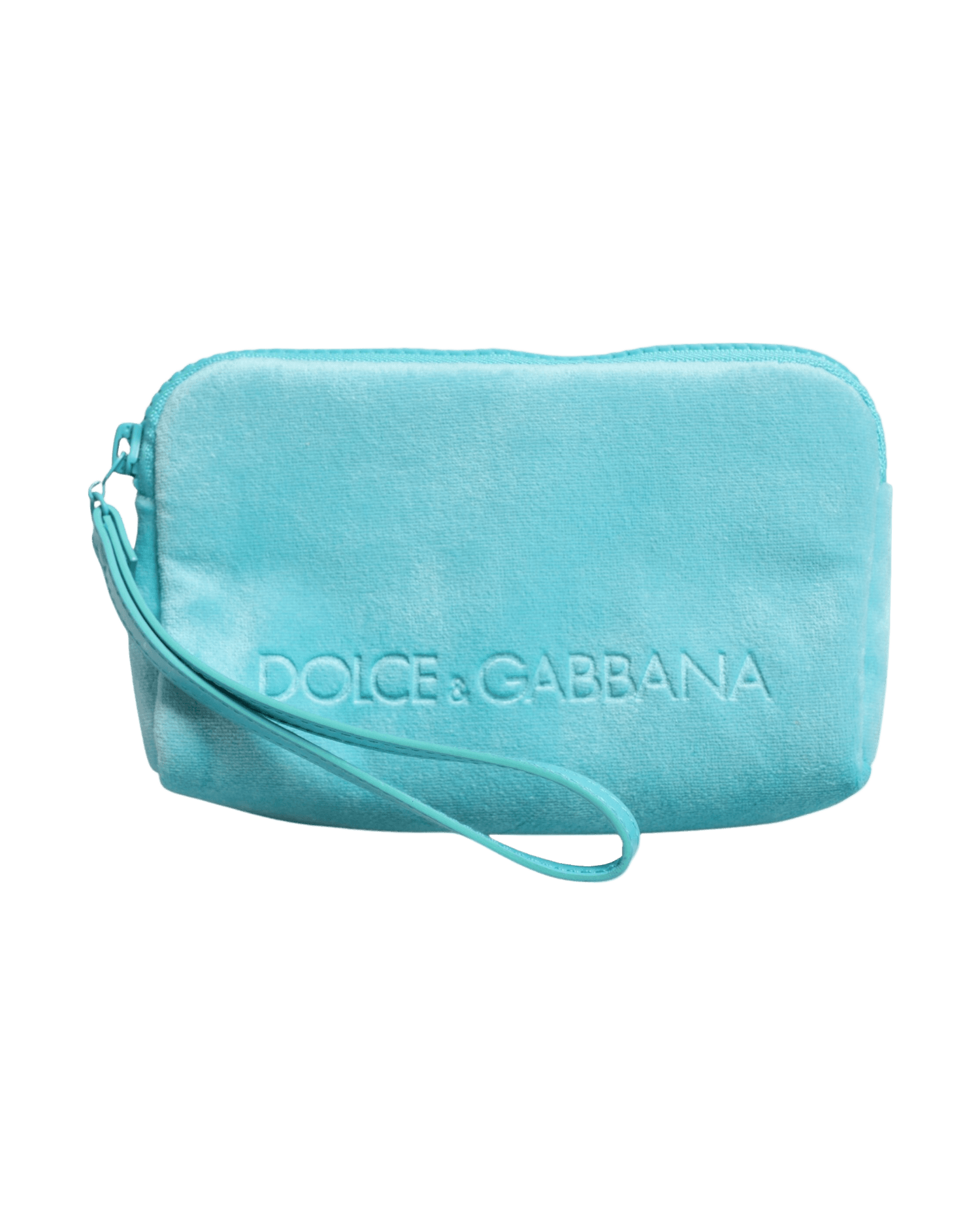 Dolce & Gabbana Light Blue Solid Logo Clutch Sunglasses Holder Pouch Bag Glam Steals