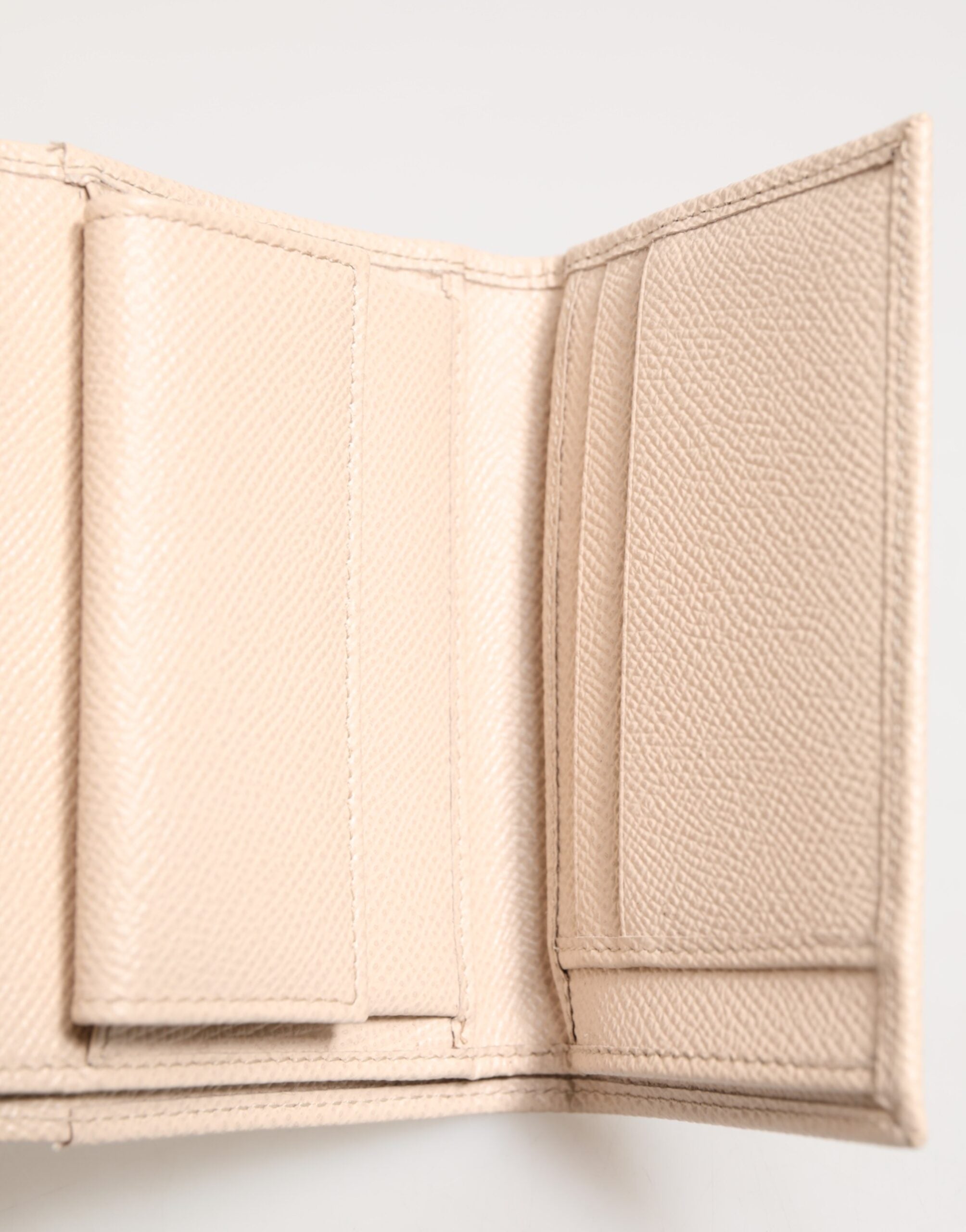 Dolce & Gabbana Light Pink Leather Calf Dg Logo French Flap Wallet Glam Steals