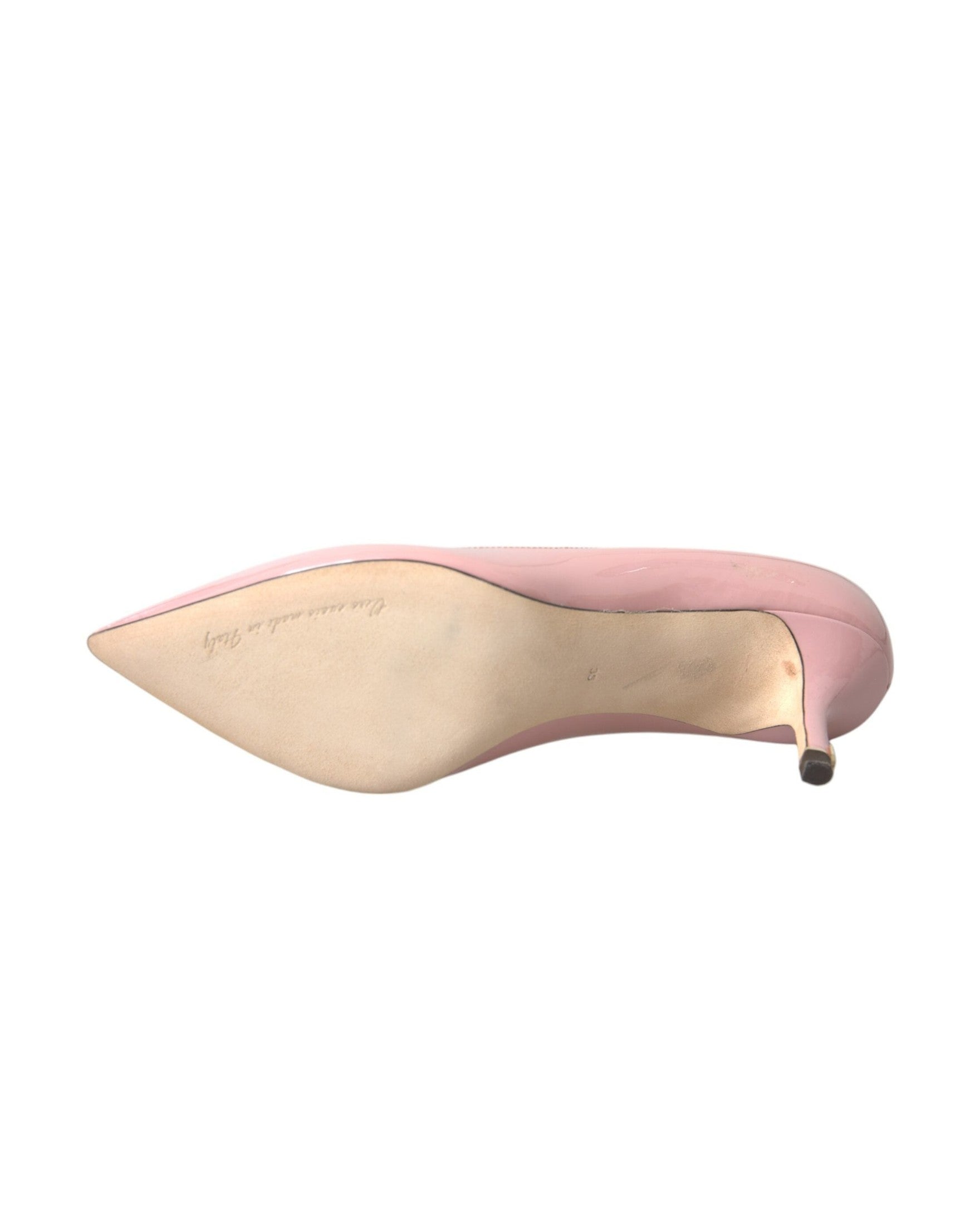 Dolce & Gabbana Light Pink Patent Leather Heels Pumps Shoes Glam Steals