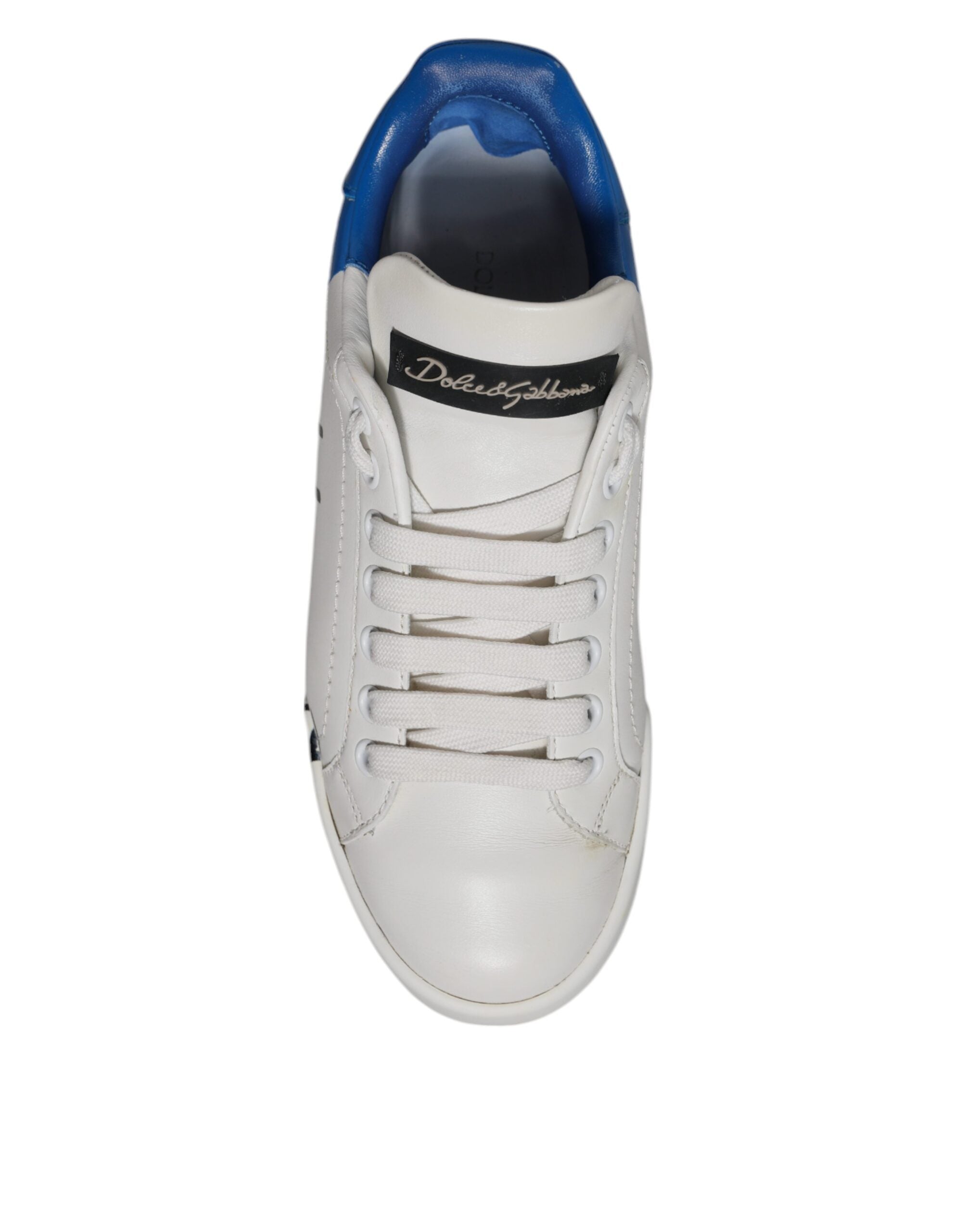 Dolce & Gabbana Logo Portofino Sneakers Blue Shoes Glam Steals