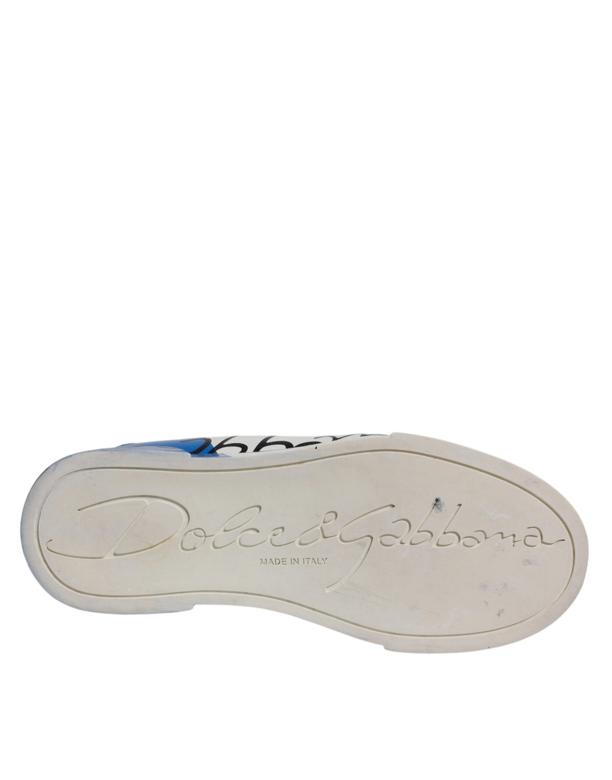 Dolce & Gabbana Logo Portofino Sneakers Blue Shoes Glam Steals