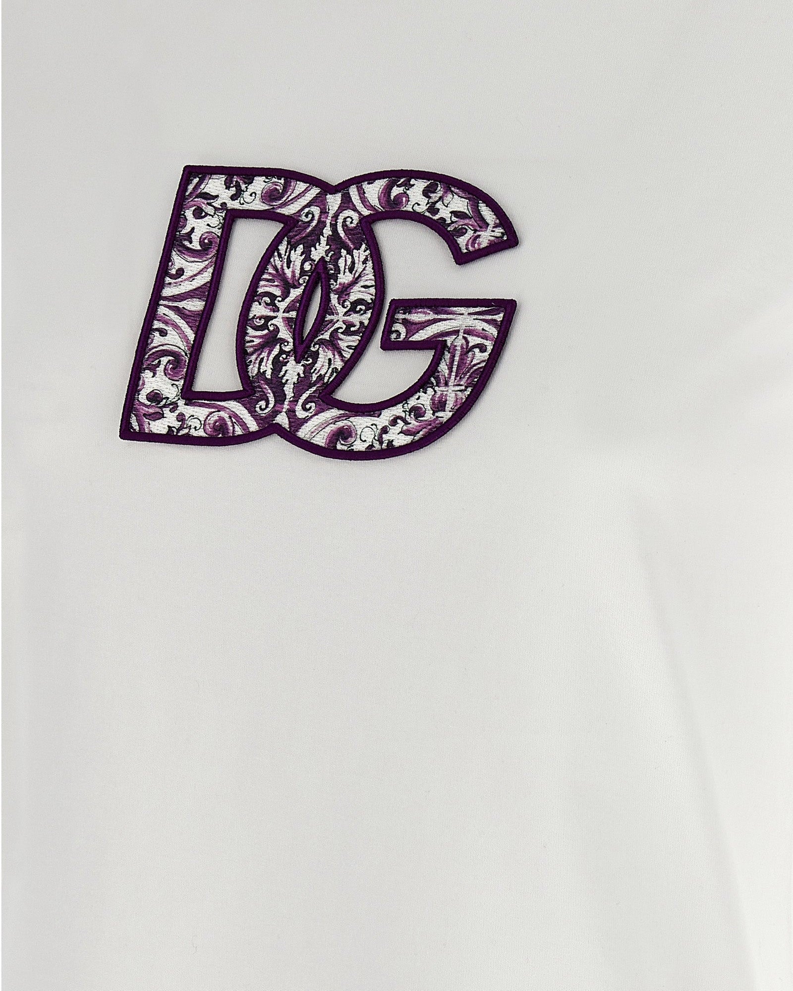 Dolce & Gabbana Maiolica Logo Patch T-shirt Glam Steals