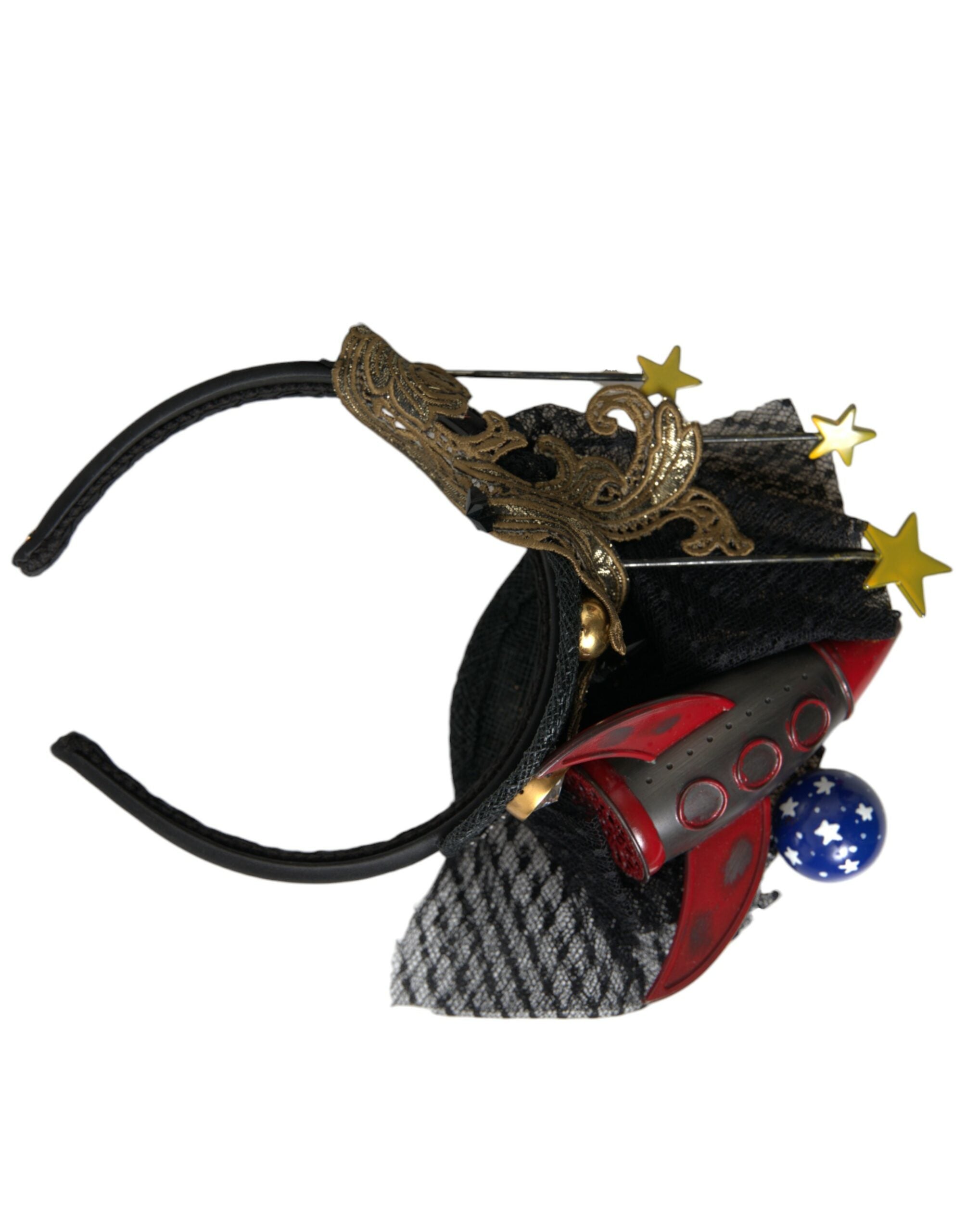 Dolce & Gabbana Missile Rocket Crystal Stars Headband Multicolor Diadem Glam Steals