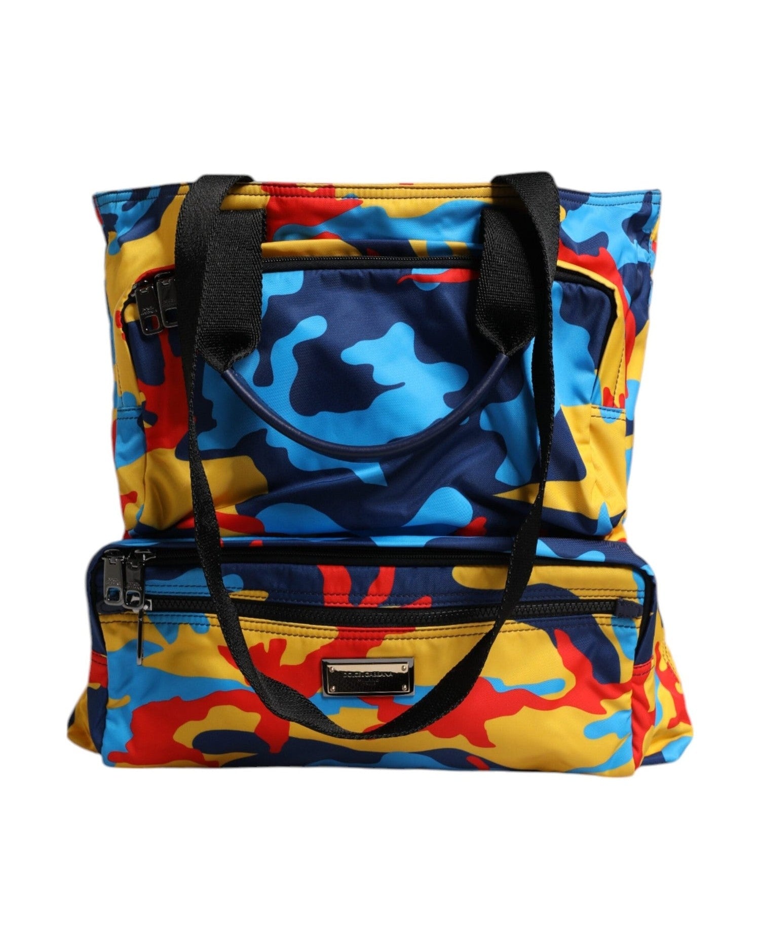 Dolce & Gabbana Camouflage Nylon Shopping Tote Multicolor Bag Glam Steals