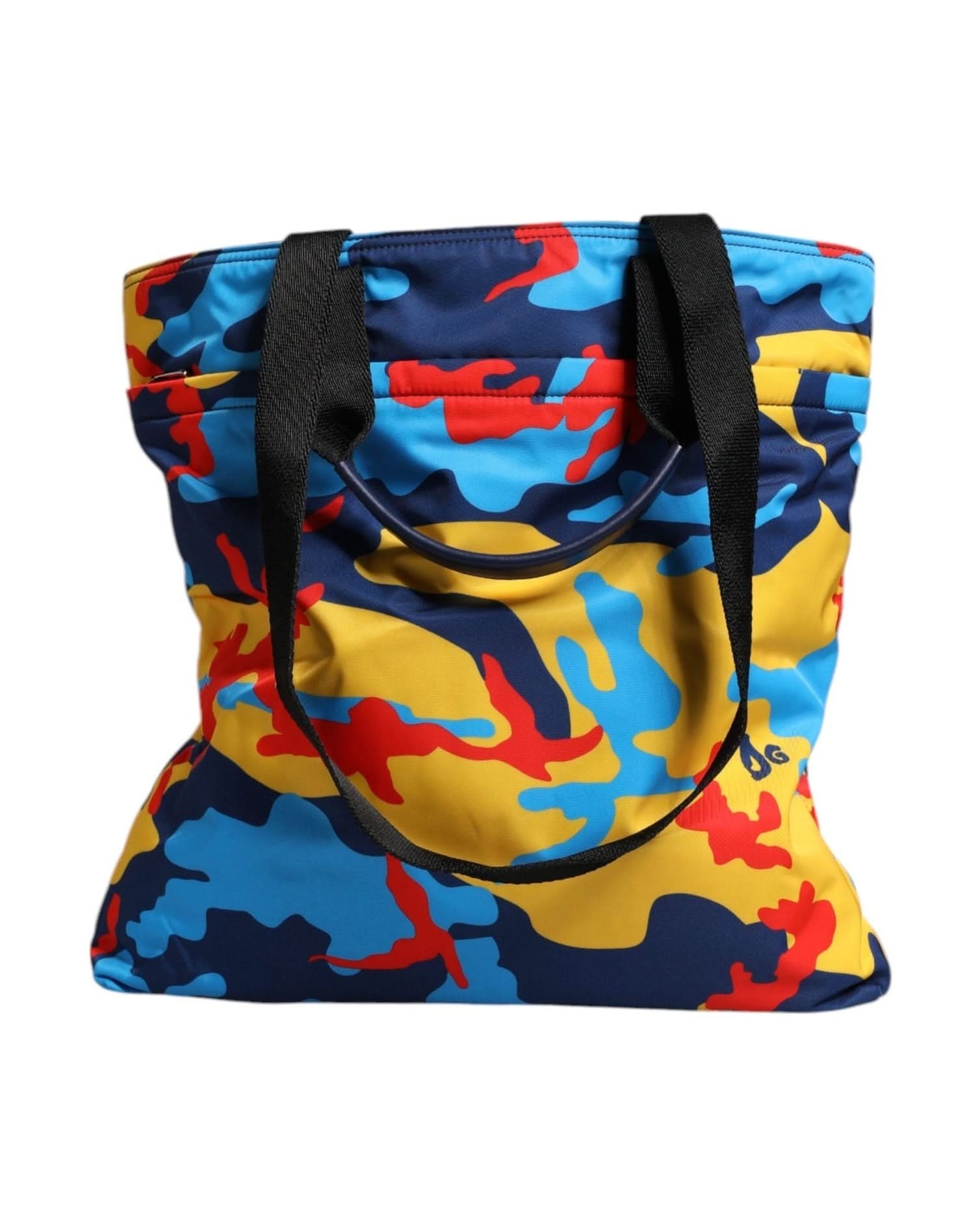 Dolce & Gabbana Multicolor Camouflage Nylon Shopping Tote Bag Handbags