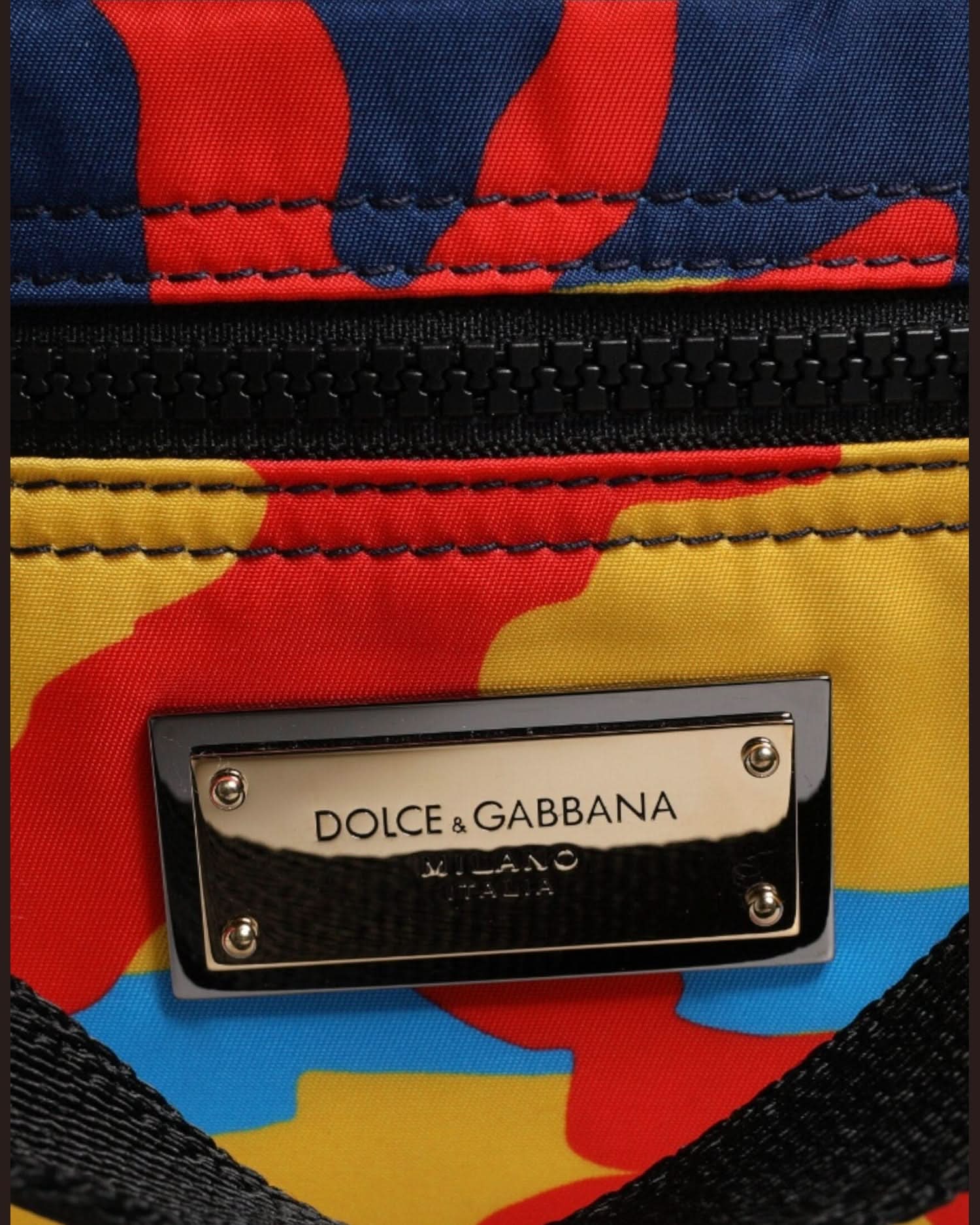 Dolce & Gabbana Multicolor Camouflage Nylon Shopping Tote Bag Handbags