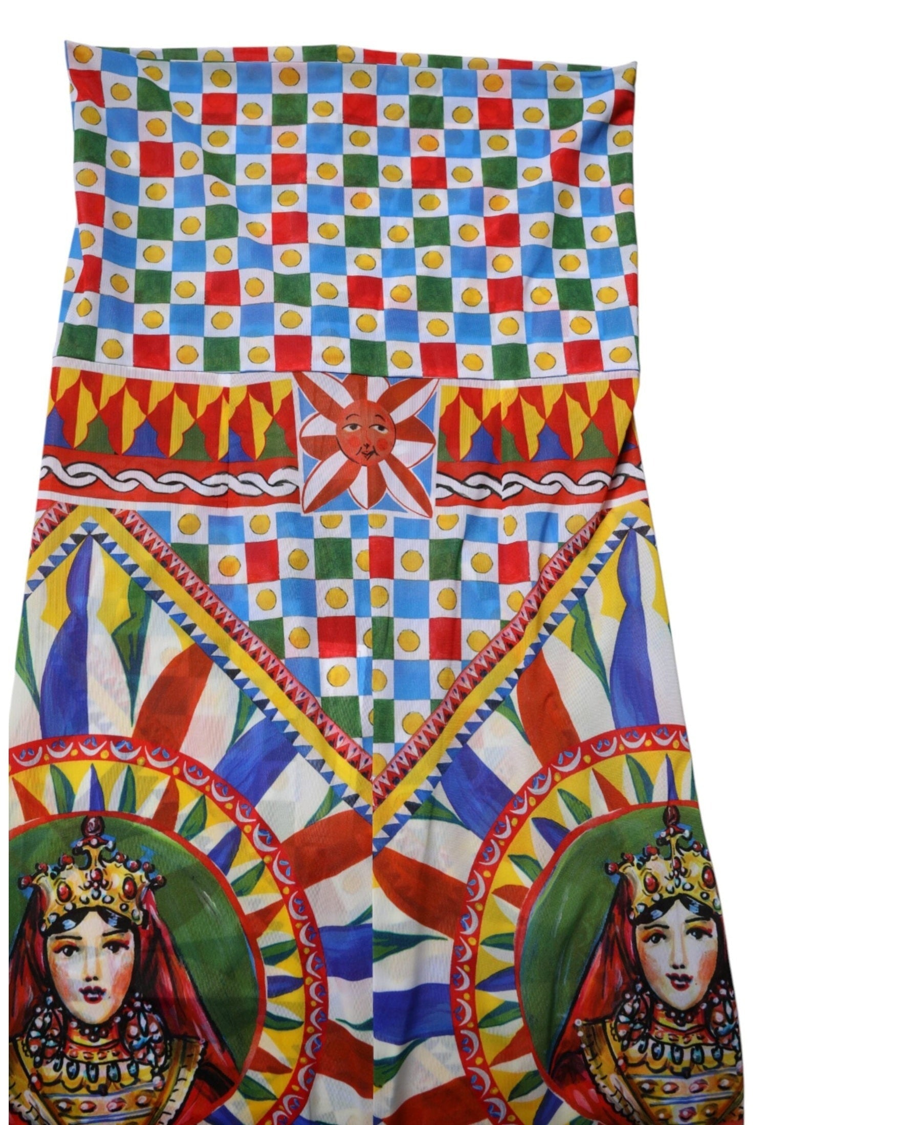 Dolce & Gabbana Multicolor Carretto Leggings High Waist Pant