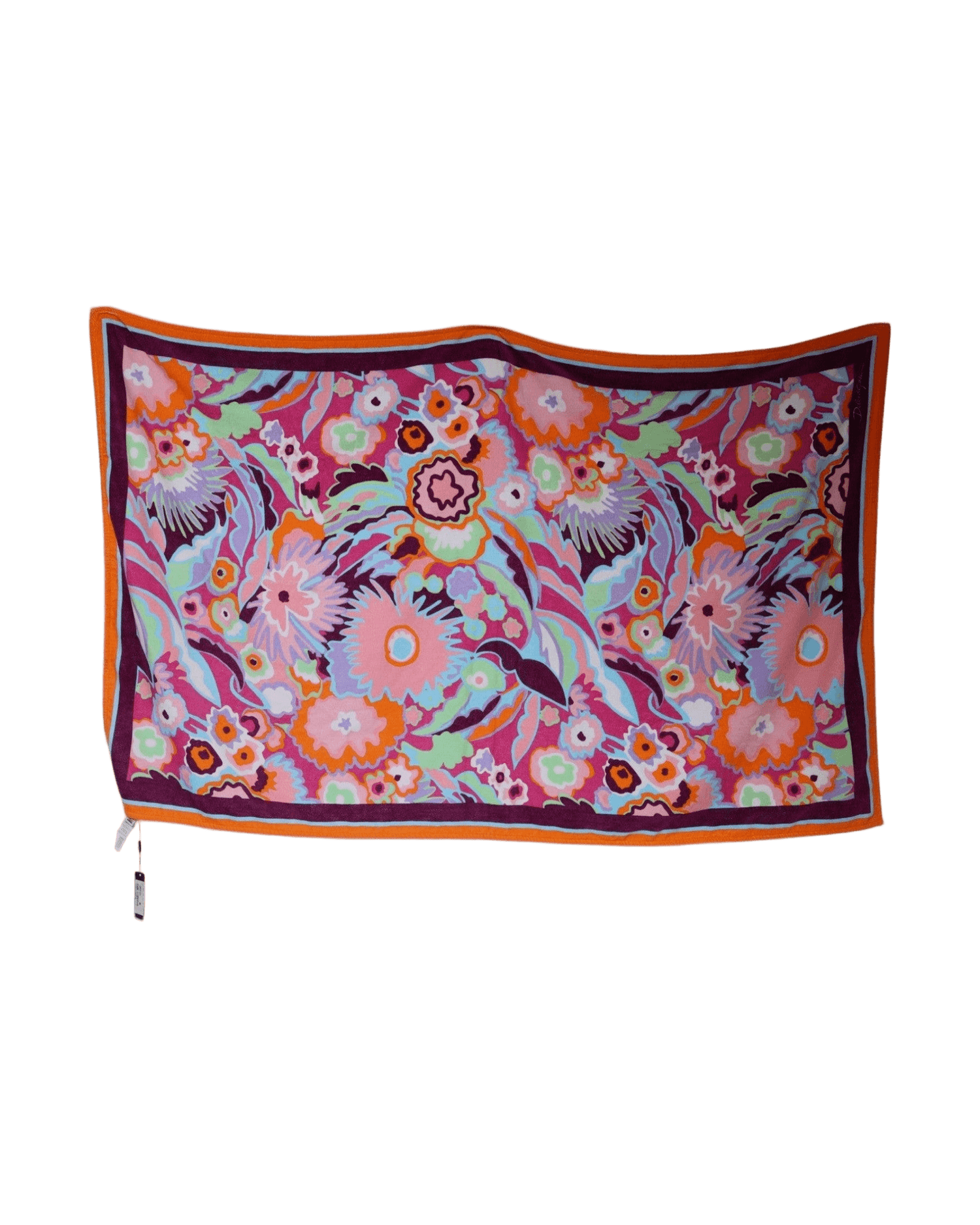 Dolce & Gabbana Multicolor Cotton Floral Print Beach Towel Beach Towels