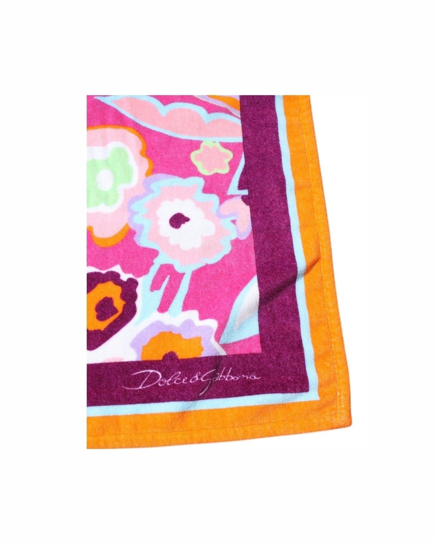 Dolce & Gabbana Multicolor Cotton Floral Print Beach Towel Glam Steals