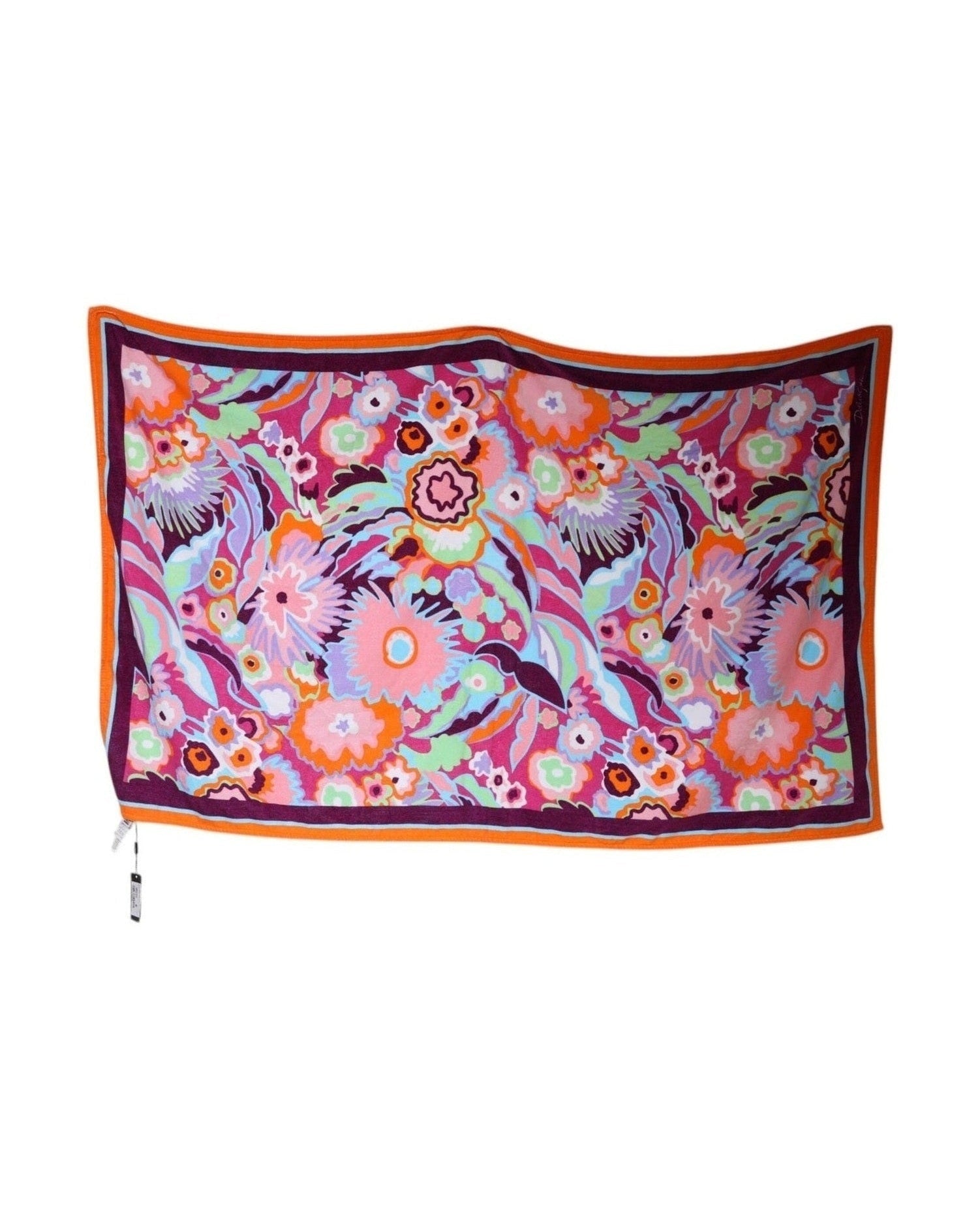 Dolce & Gabbana Multicolor Cotton Floral Print Beach Towel Glam Steals