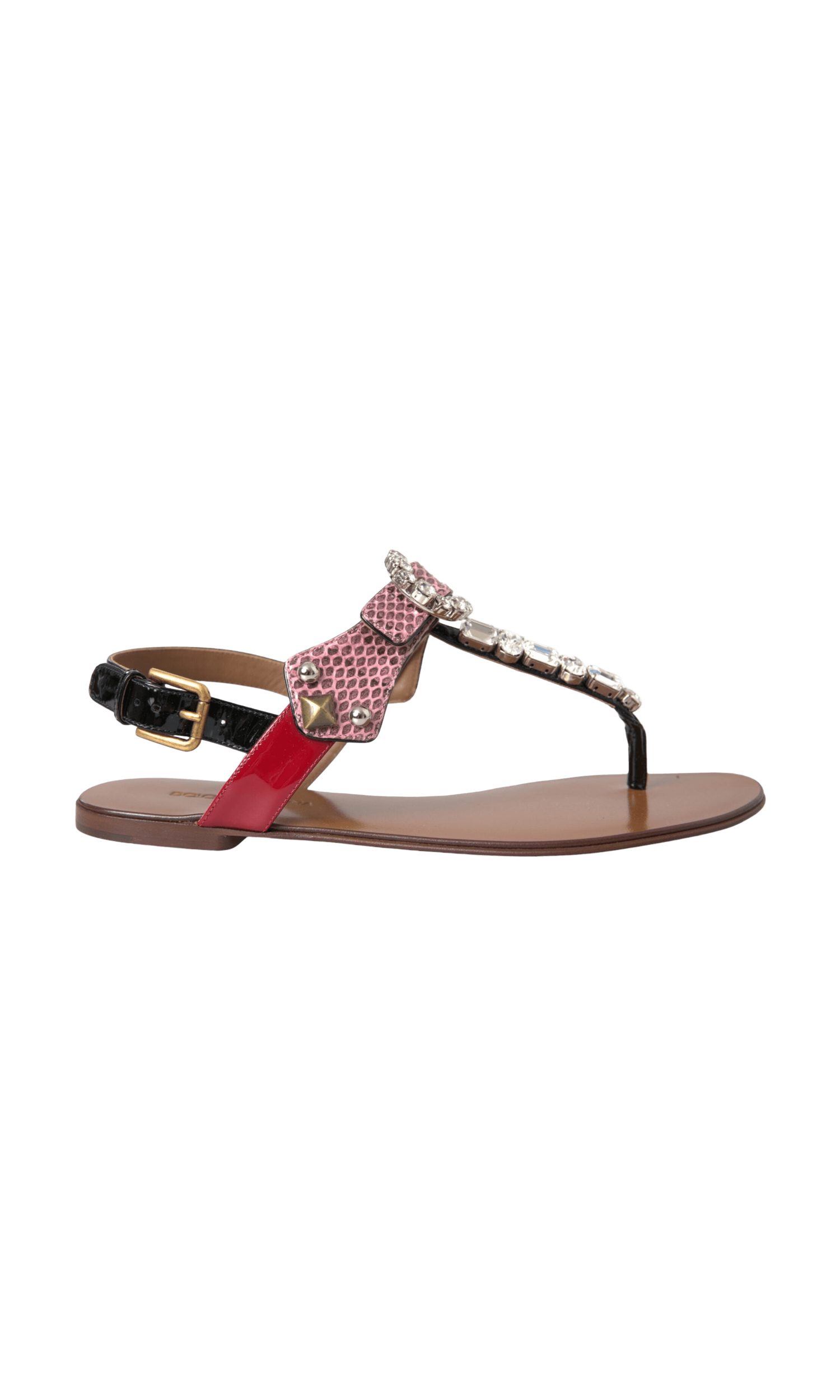 Dolce & Gabbana Multicolor Crystal Sandals Flip Flops Shoes Glam Steals