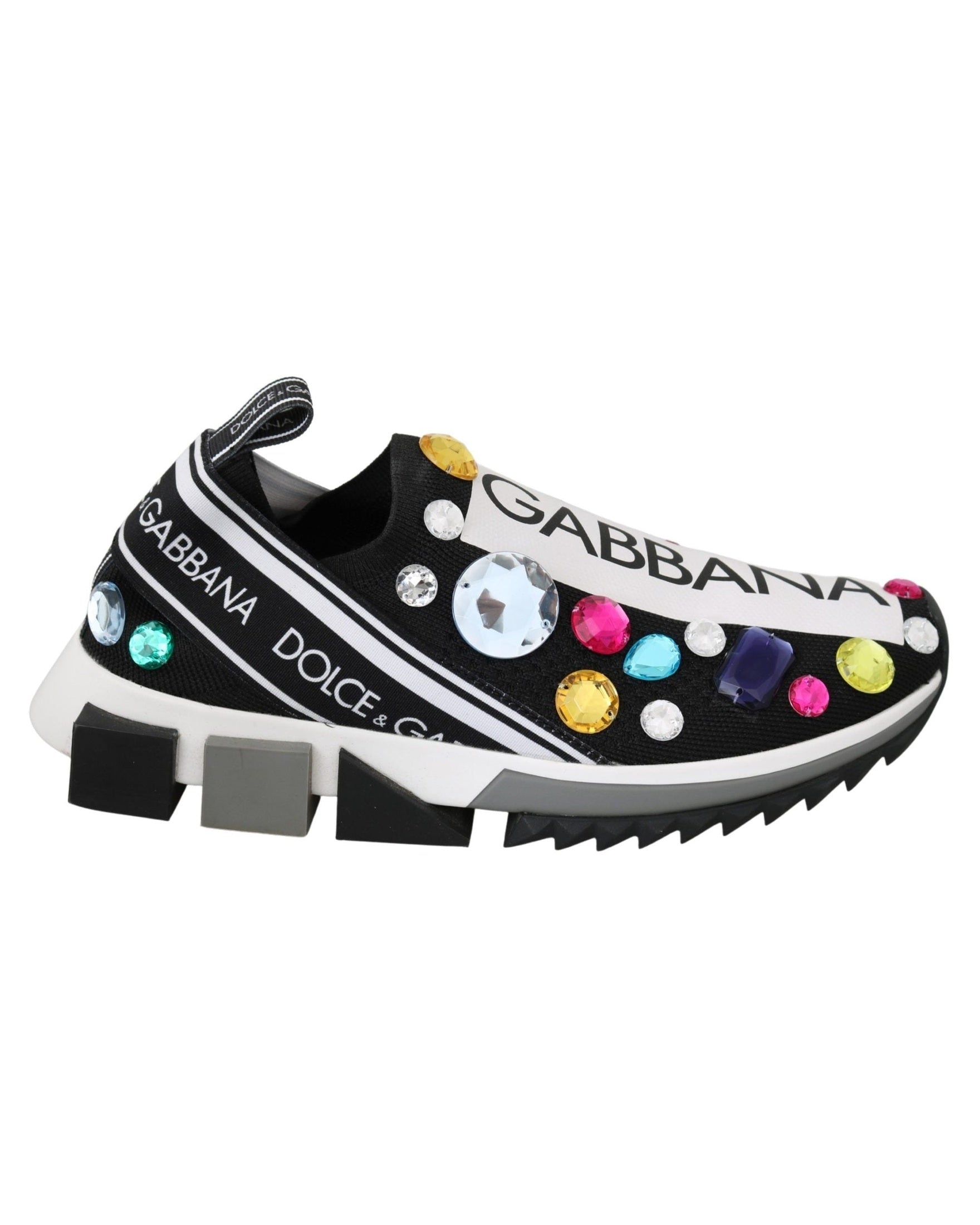 Dolce & Gabbana Multicolor Crystal Sneakers Shoes Sneakers