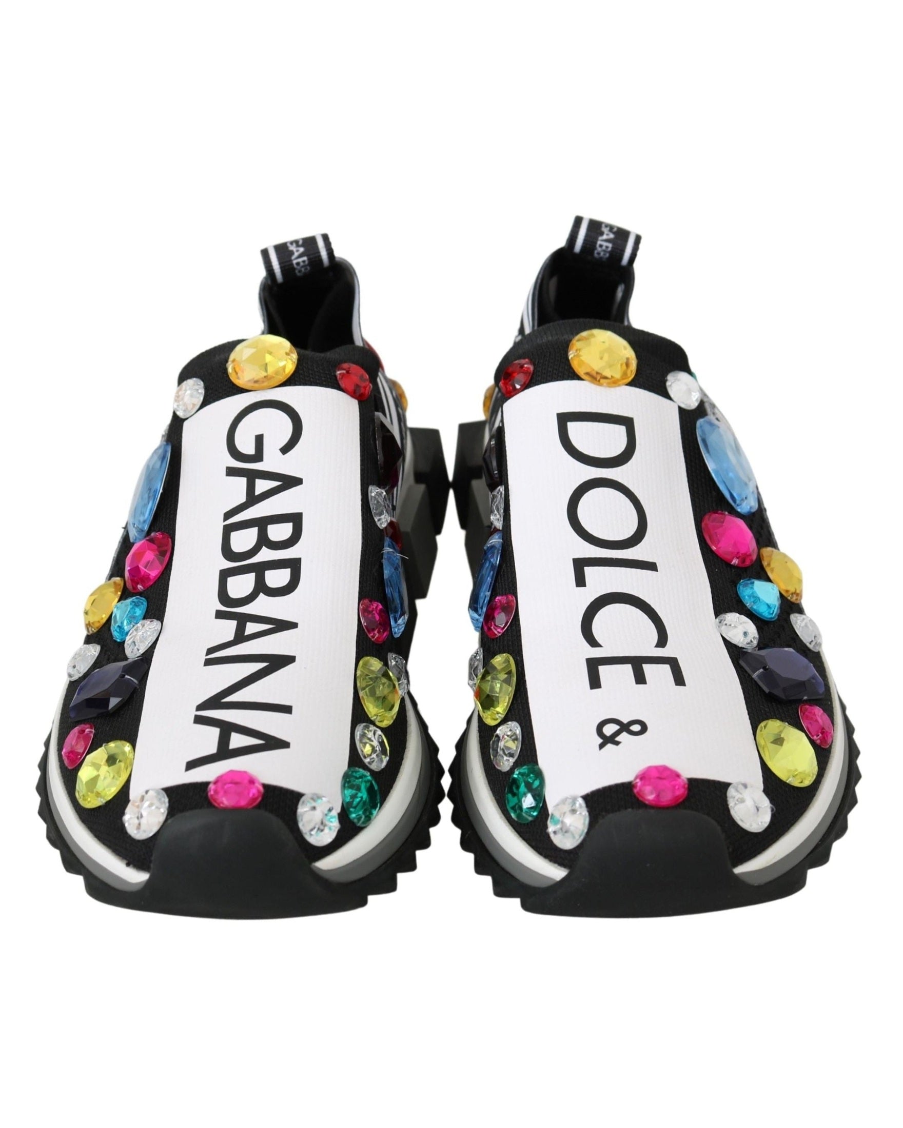 Dolce & Gabbana Multicolor Crystal Sneakers Shoes Sneakers
