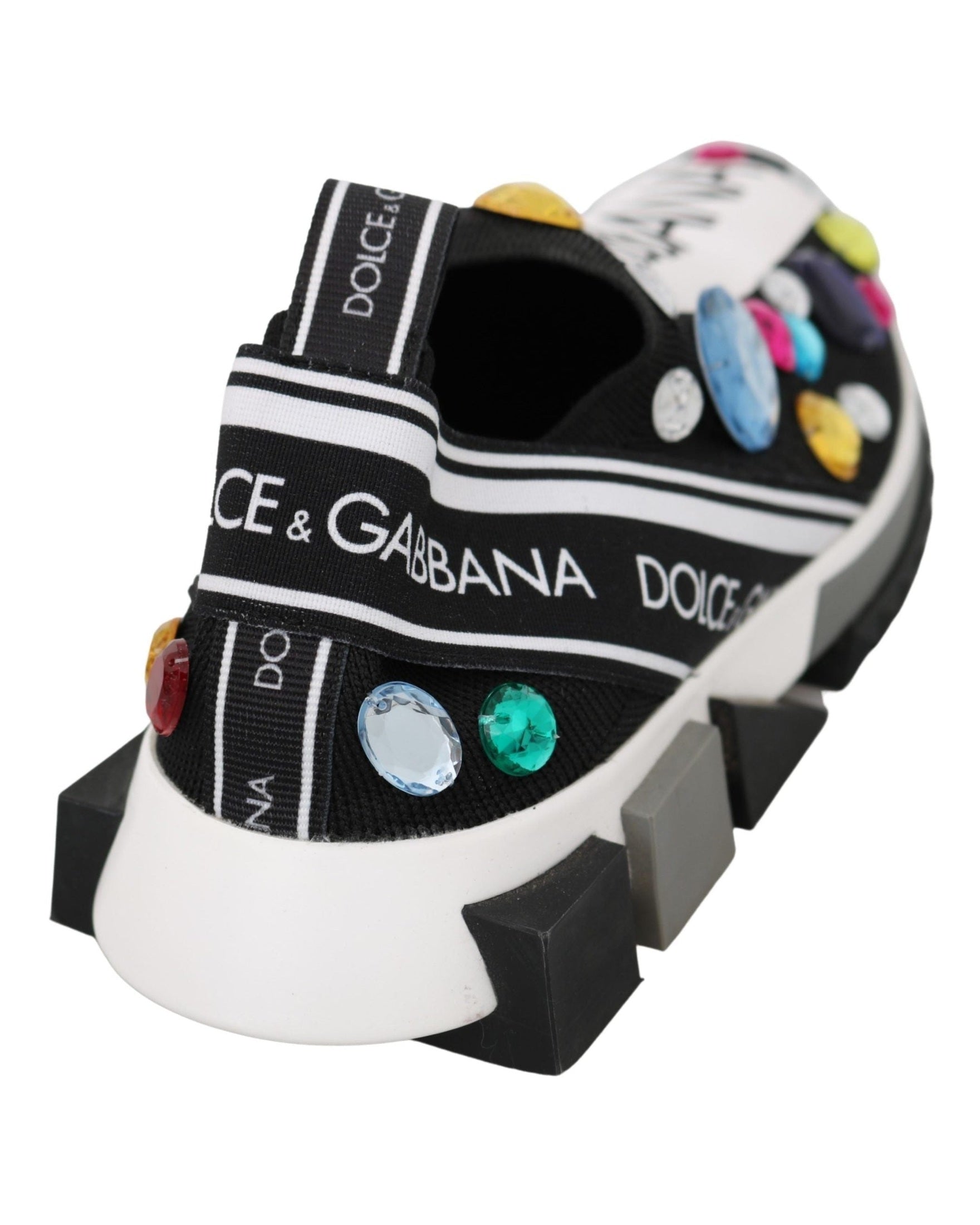 Dolce & Gabbana Multicolor Crystal Sneakers Shoes Sneakers
