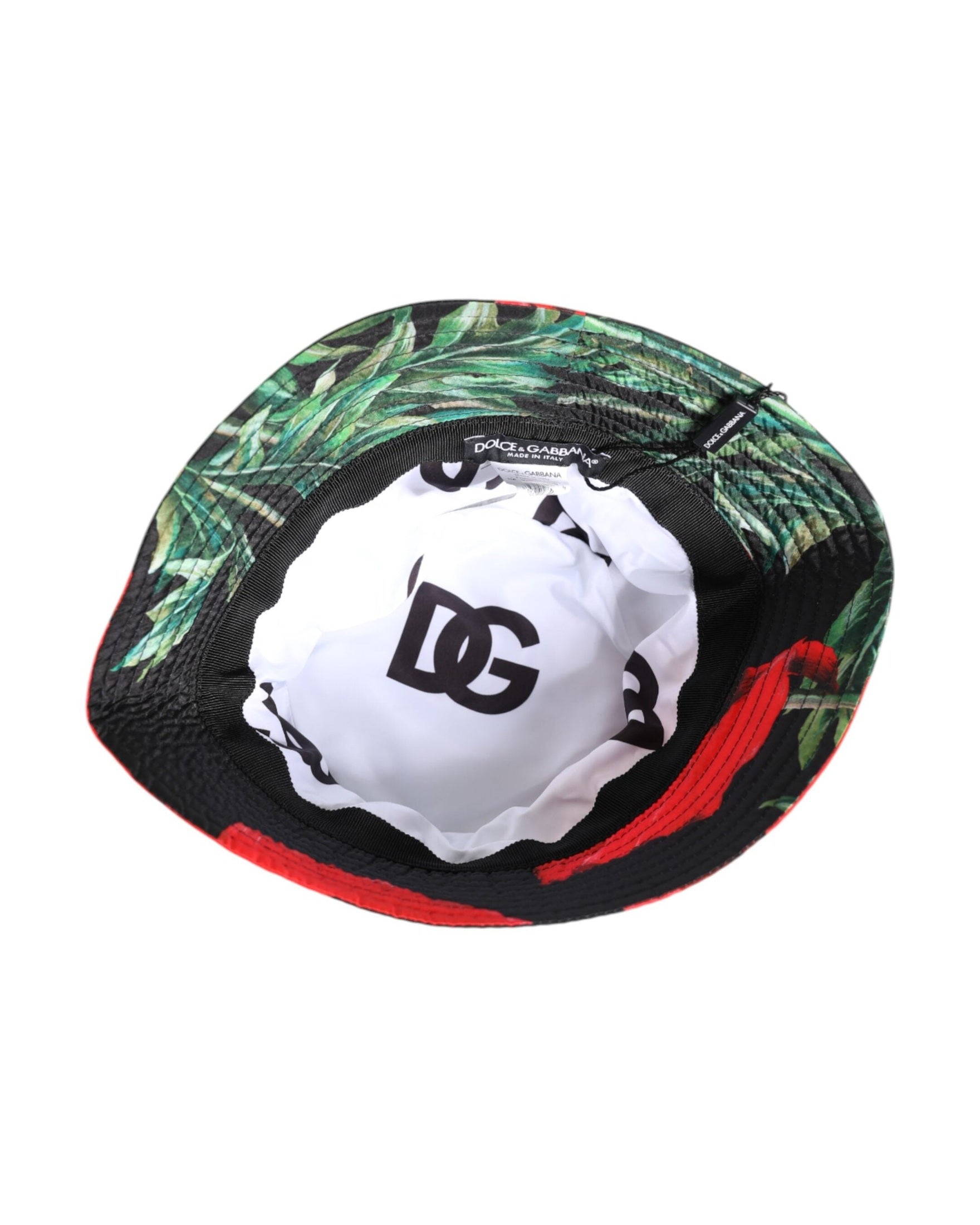 Dolce & Gabbana Multicolor Dg Plaque Wide Brim Bucket Hat Glam Steals