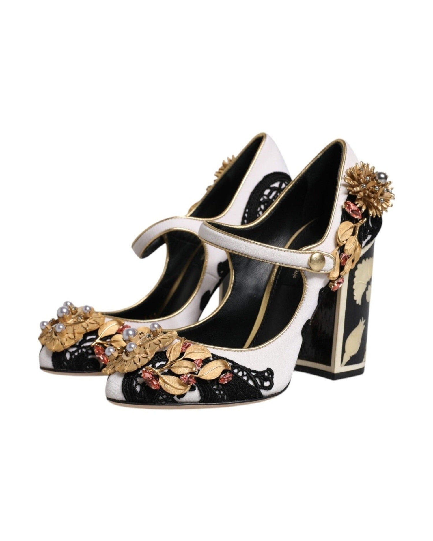 Dolce & Gabbana Multicolor Embellished Heels Pumps Shoes Heels
