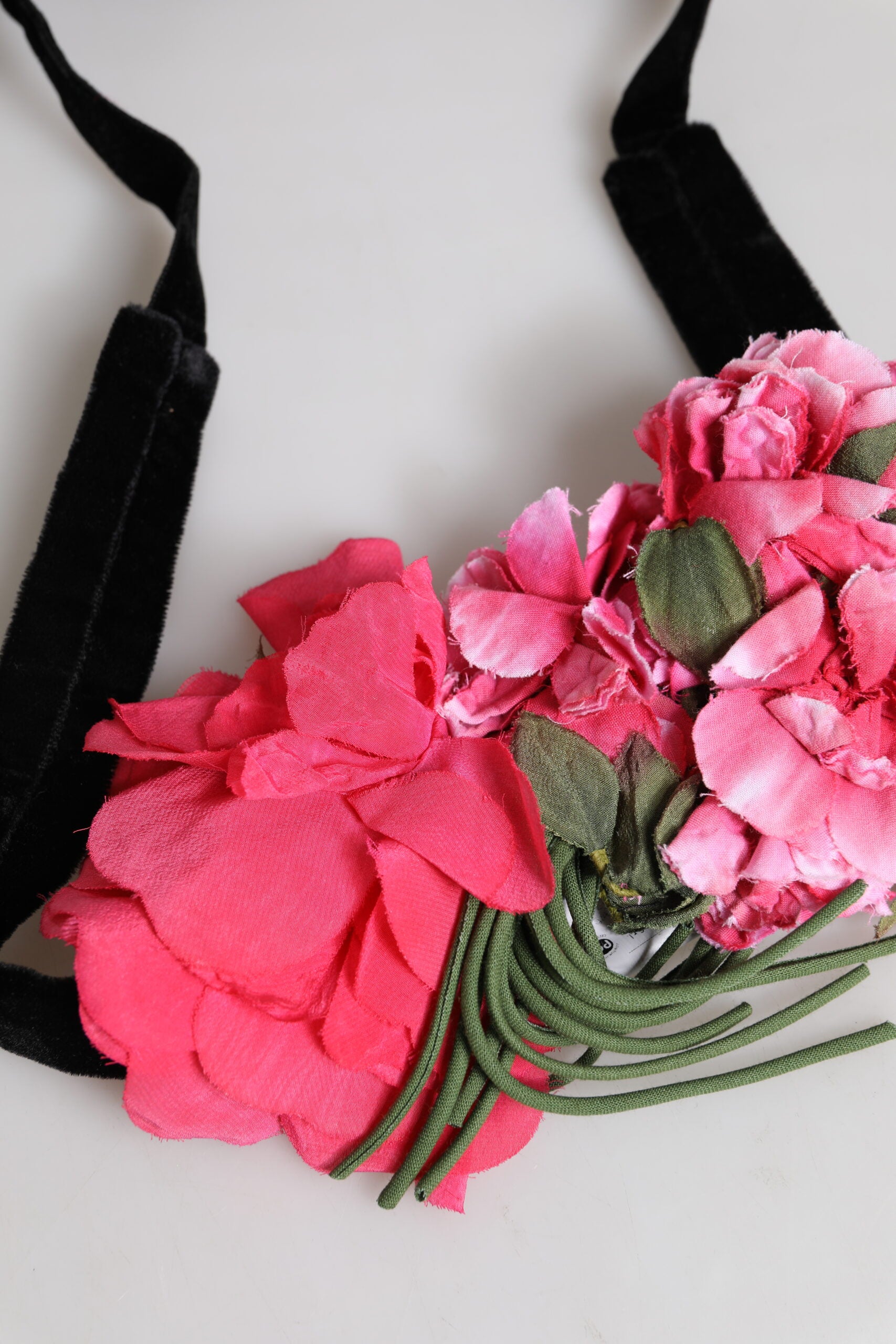 Dolce & Gabbana Multicolor Floral Applique Detail Tie Belt Glam Steals
