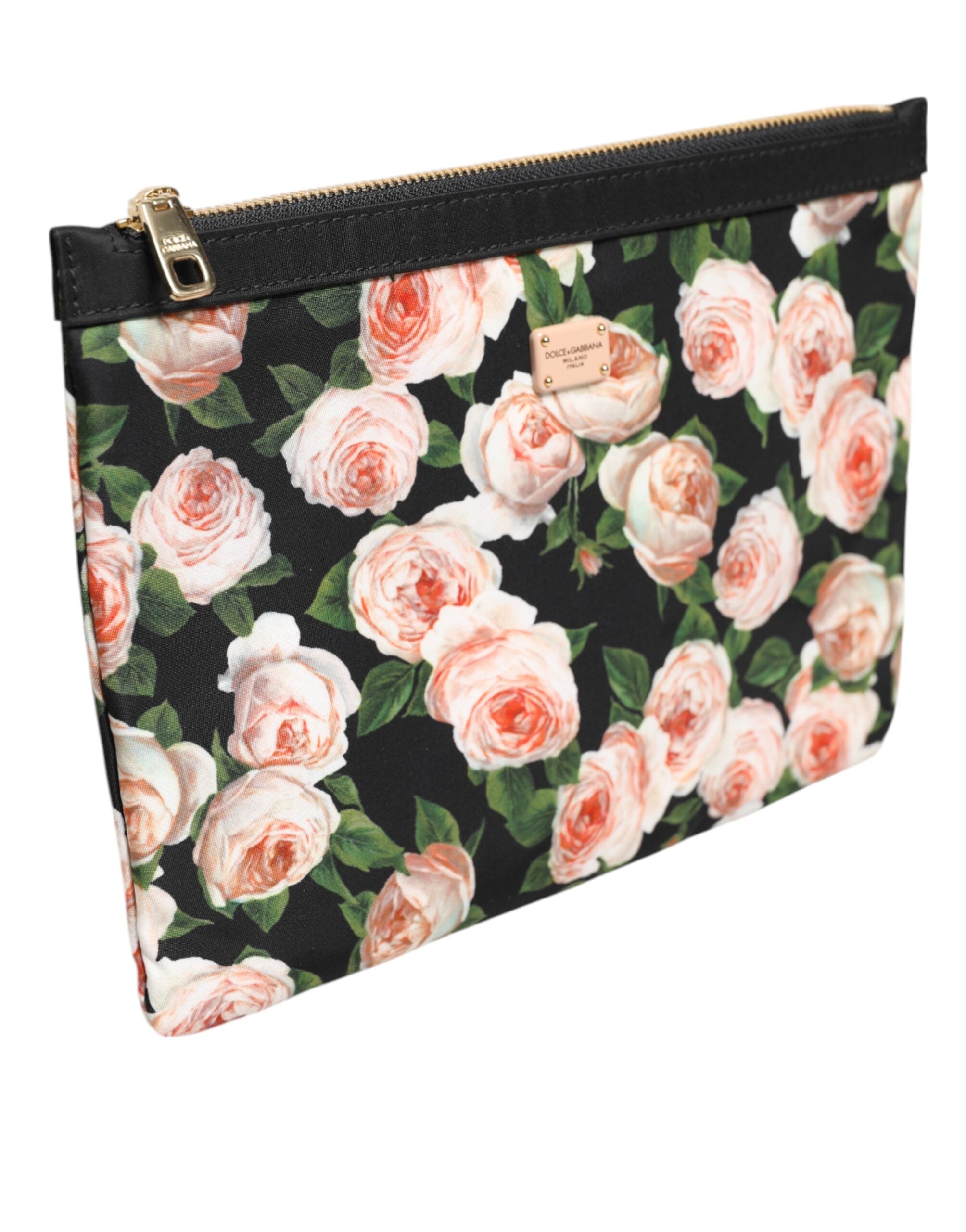 Dolce & Gabbana Multicolor Floral Dg Plaque Clutch Women Pouch Borse Bag Glam Steals