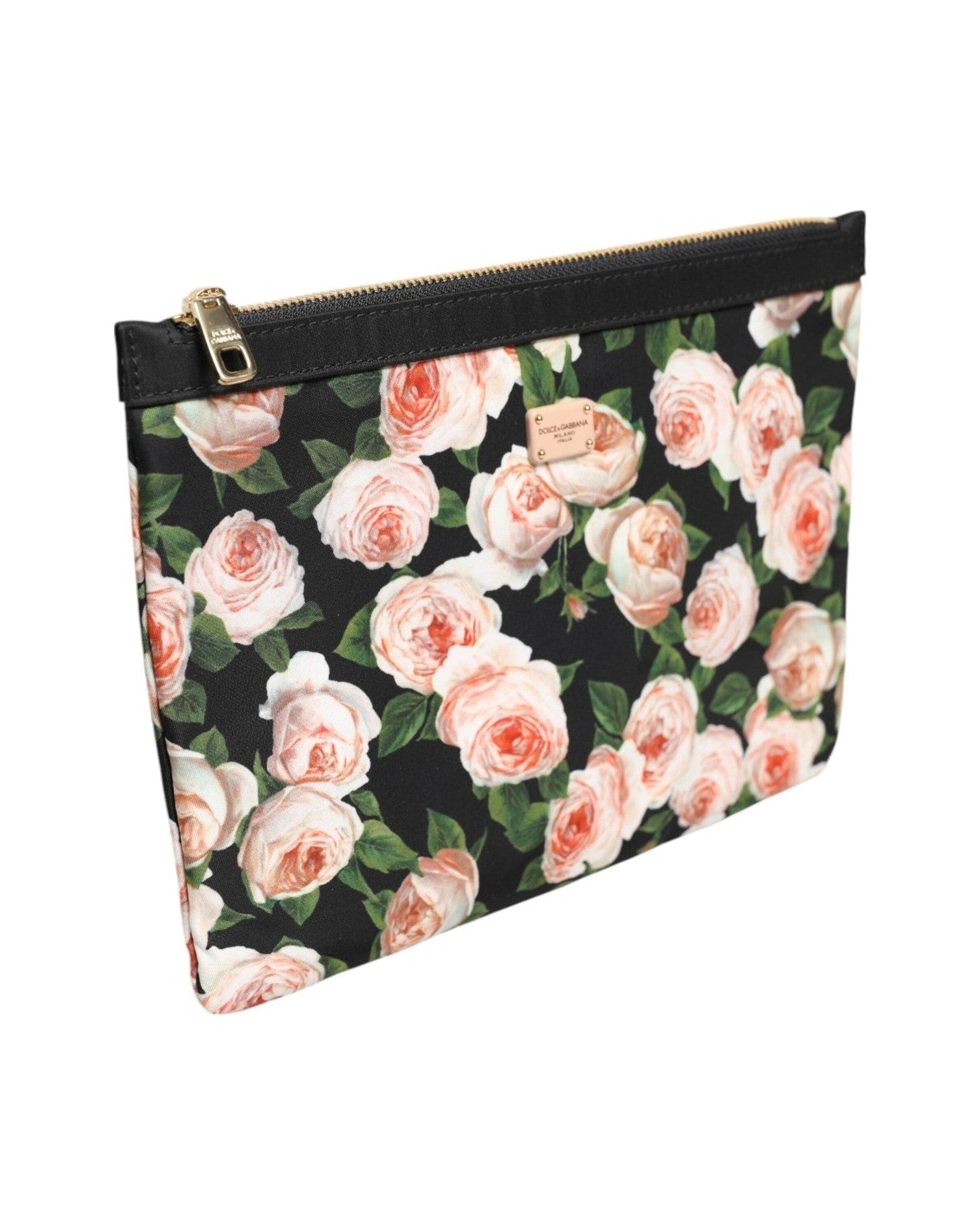 Dolce & Gabbana Multicolor Floral Dg Plaque Clutch Women Pouch Borse Bag Glam Steals