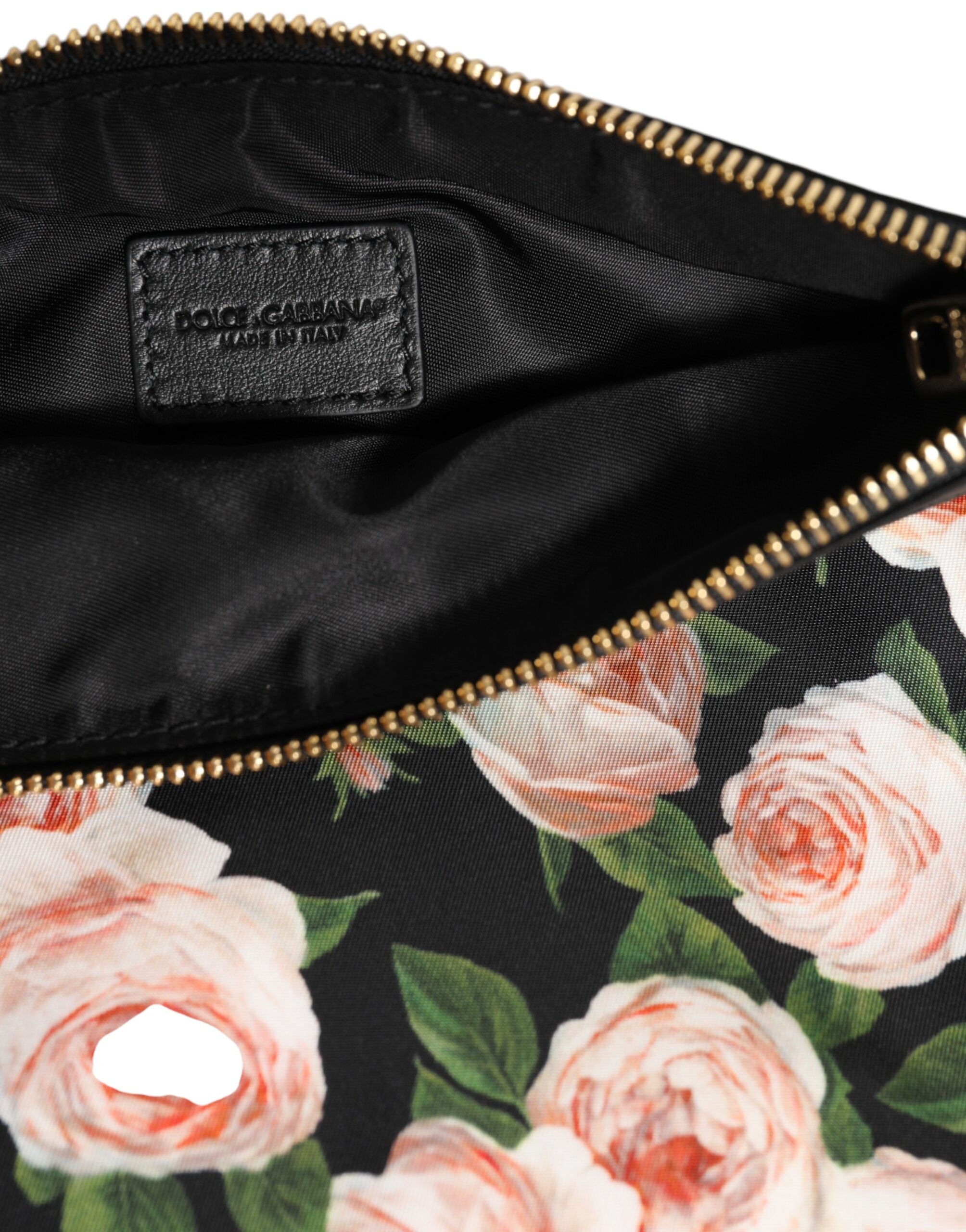 Dolce & Gabbana Multicolor Floral Dg Plaque Clutch Women Pouch Borse Bag Glam Steals