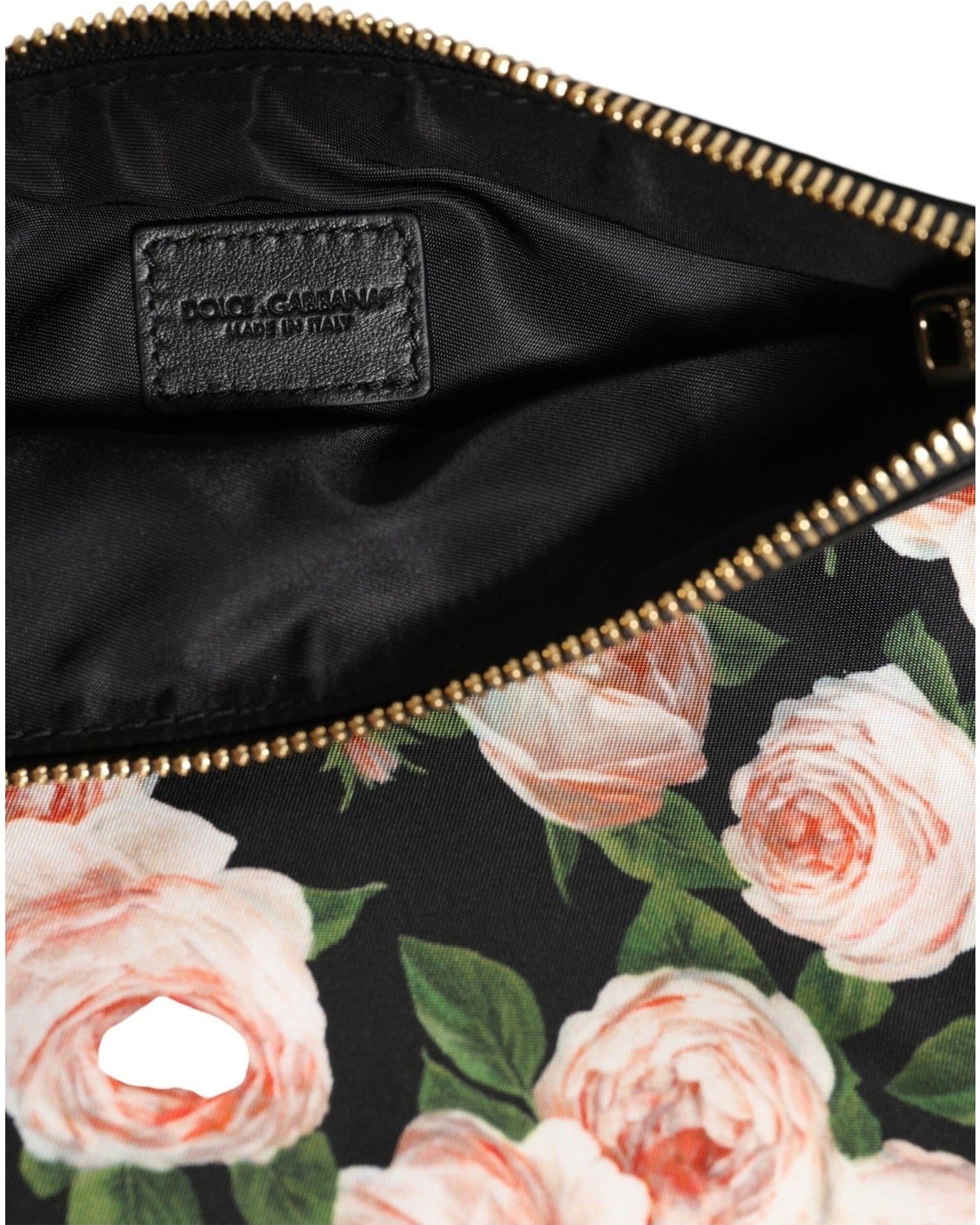 Dolce & Gabbana Multicolor Floral Dg Plaque Clutch Women Pouch Borse Bag Glam Steals