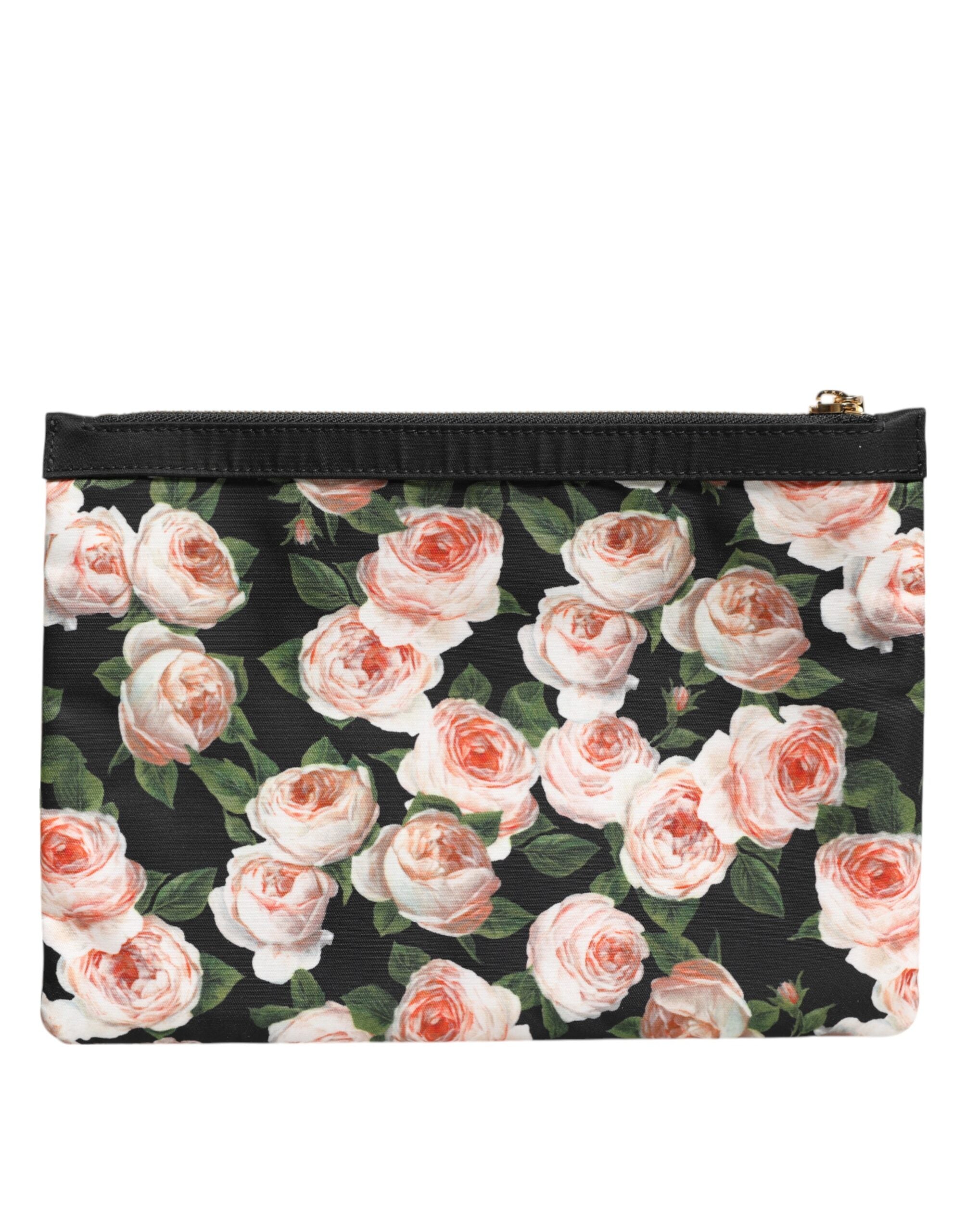 Dolce & Gabbana Multicolor Floral Dg Plaque Clutch Women Pouch Borse Bag Glam Steals
