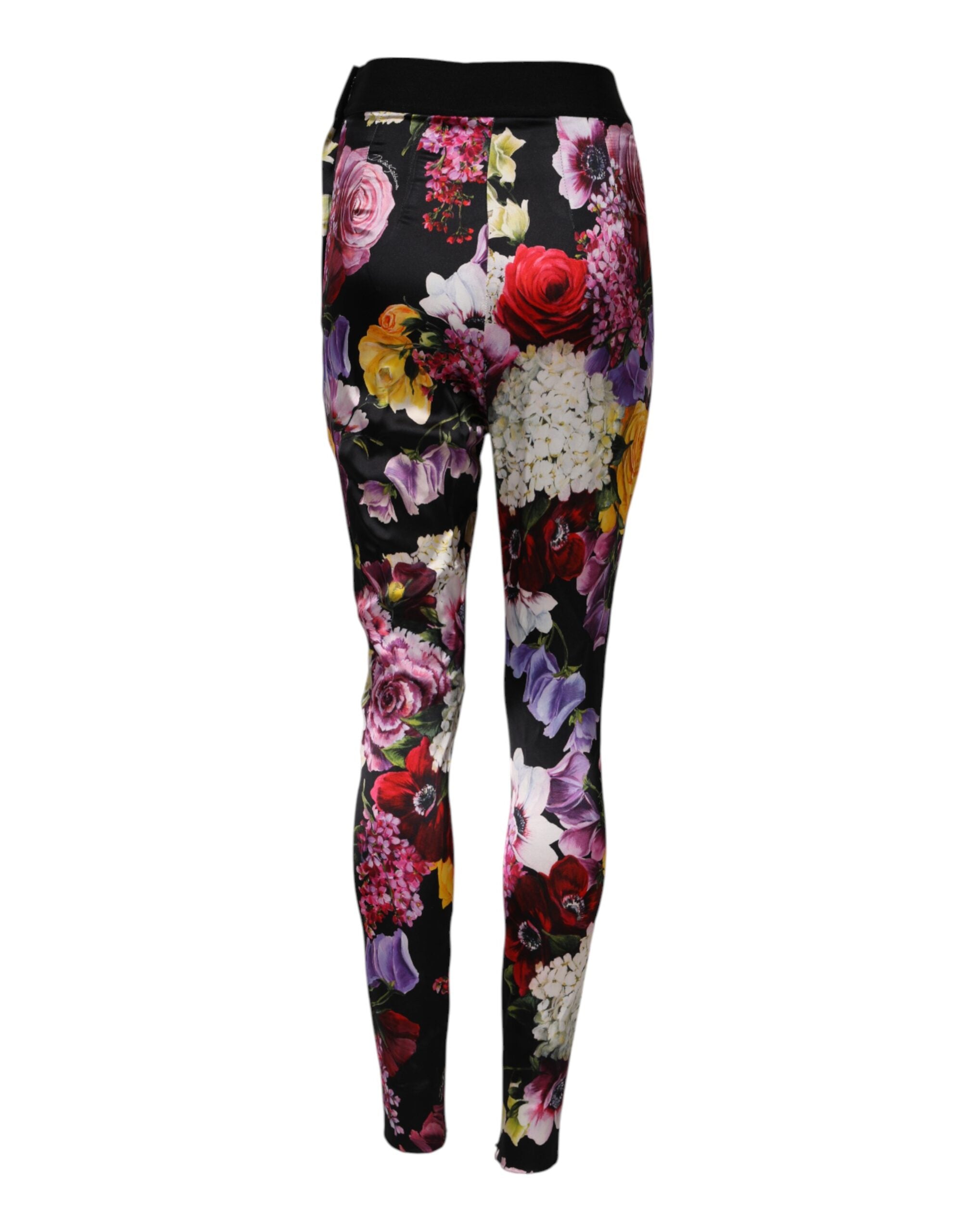 Dolce & Gabbana Multicolor Floral Legging Stretch Waist Pant Glam Steals