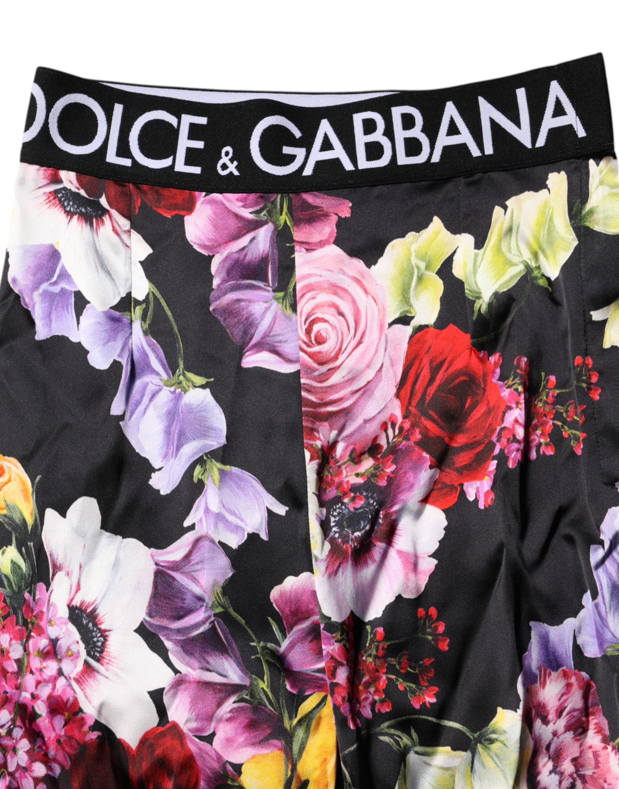 Dolce & Gabbana Multicolor Floral Legging Stretch Waist Pant Glam Steals