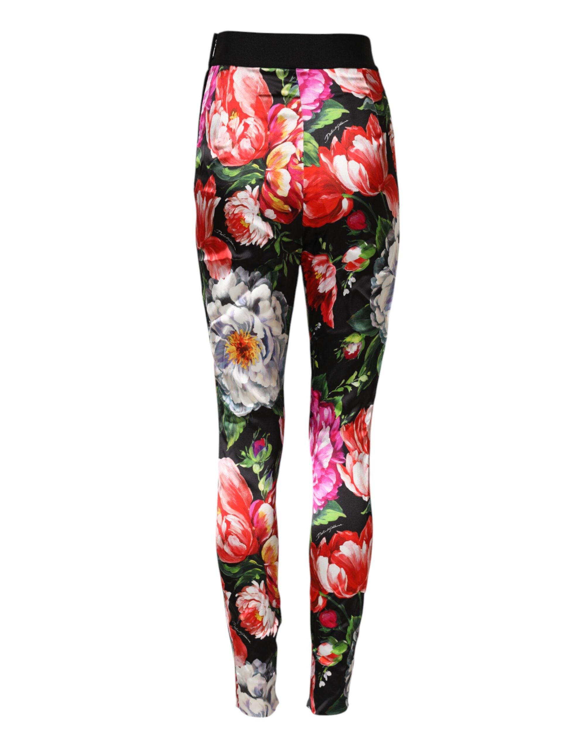 Dolce & Gabbana Multicolor Floral Legging Stretch Waist Pant Glam Steals