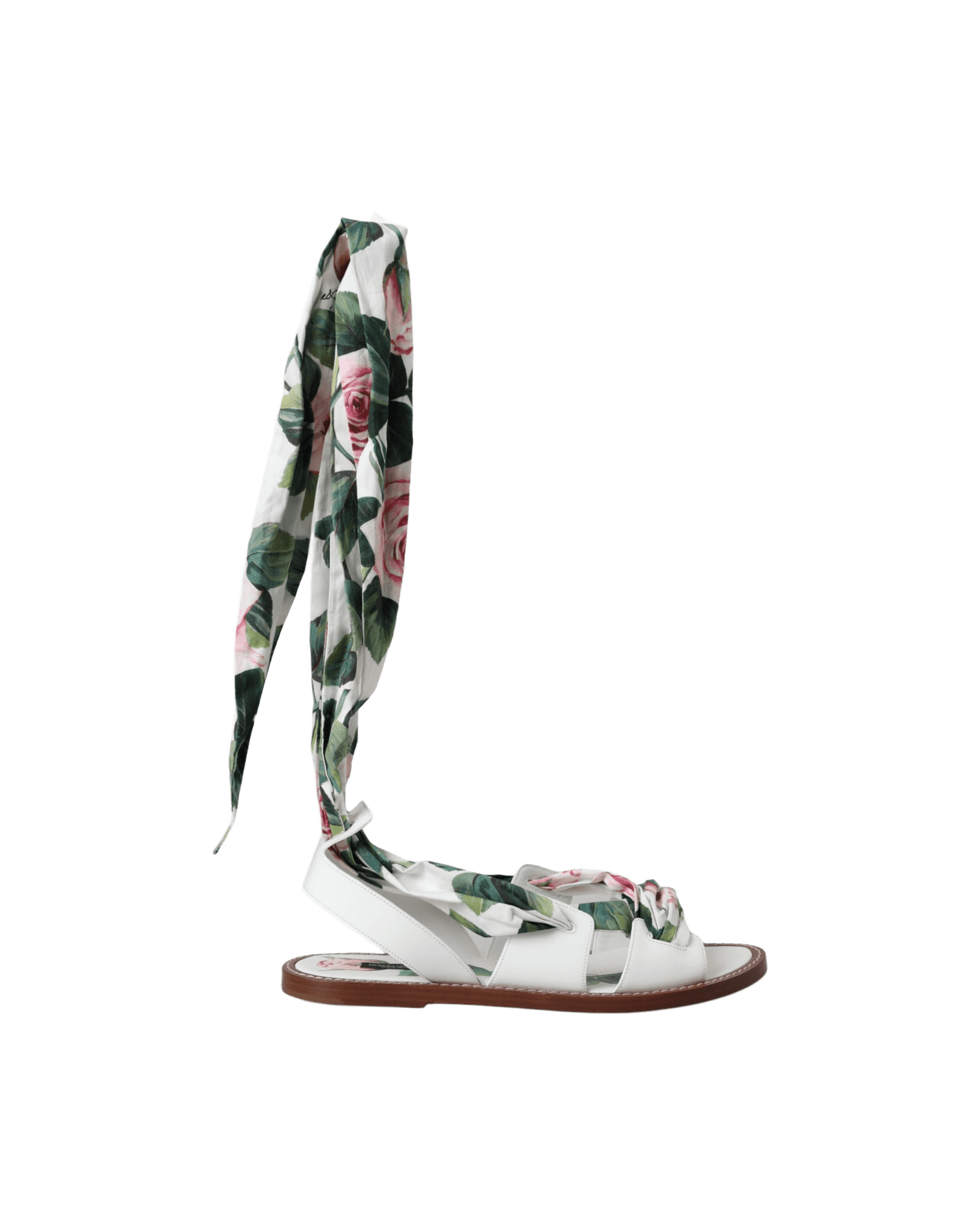 Dolce & Gabbana Multicolor Floral Print Ankle Wrap Sandals Shoes Glam Steals