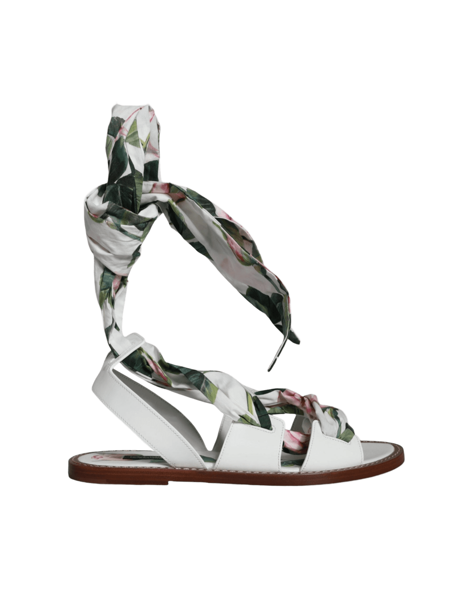 Dolce & Multicolor Gabbana Floral Print Ankle Wrap Sandals Shoes Glam Steals