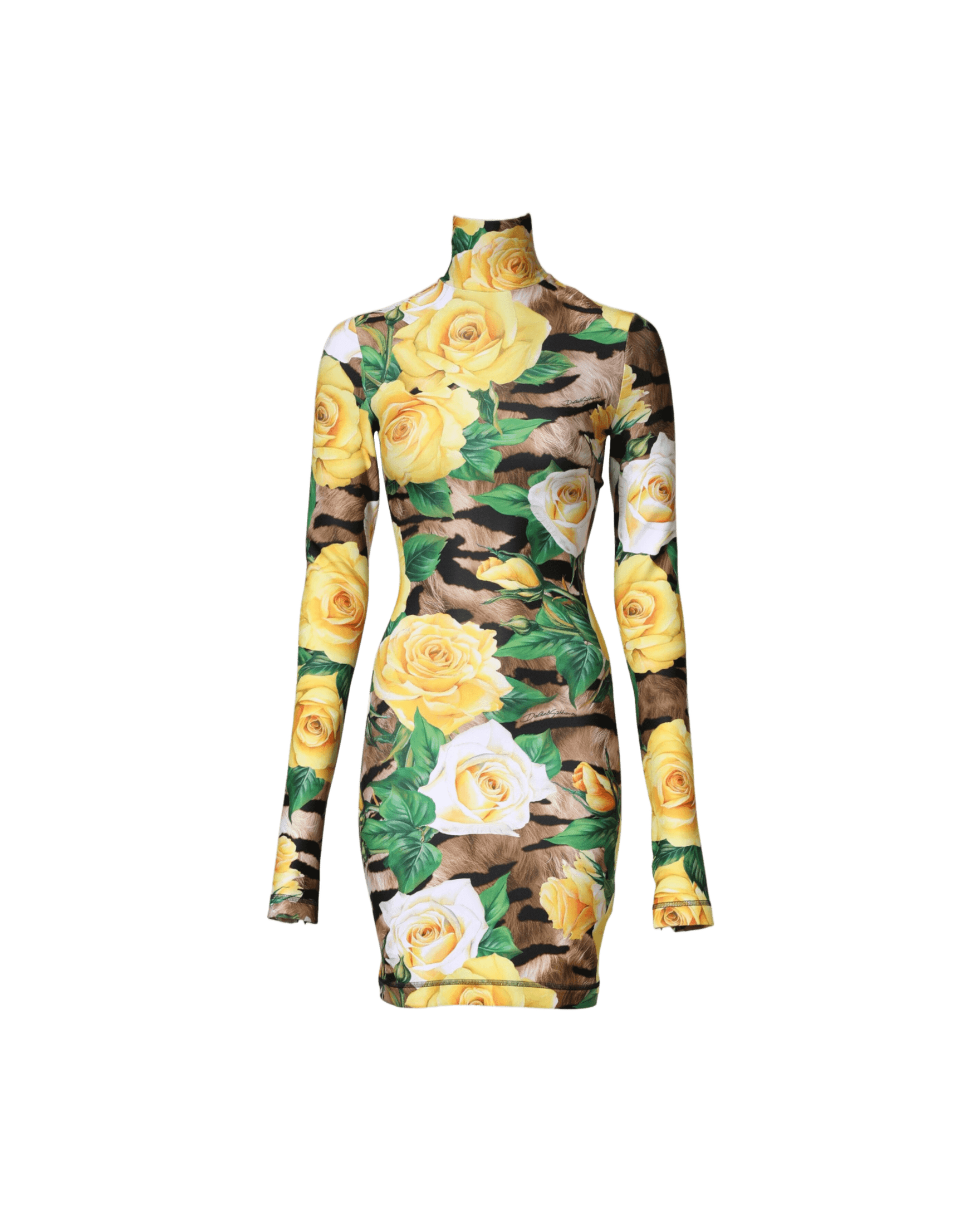 Dolce & Gabbana Multicolor Floral Print Sheath Mini Dress Glam Steals