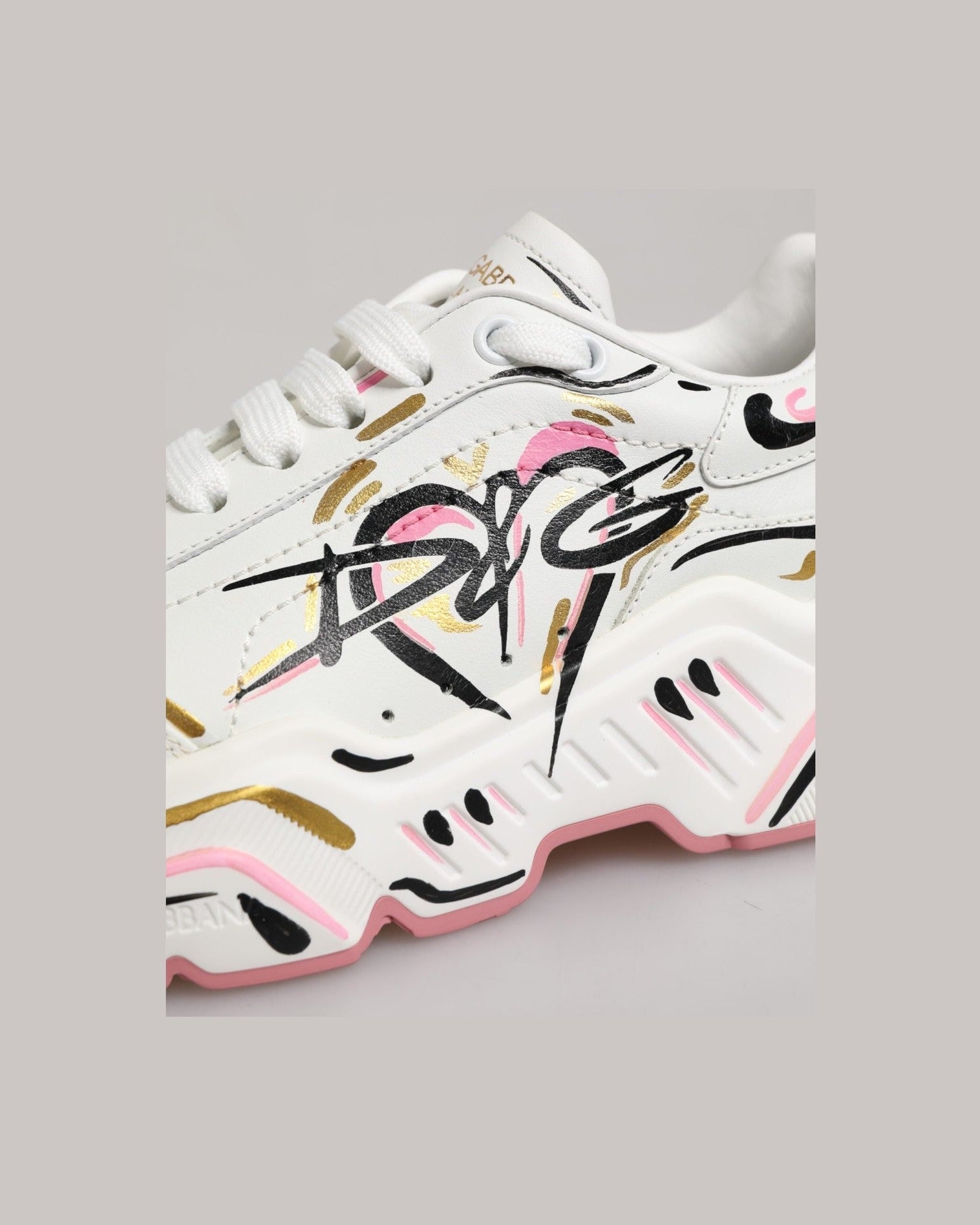 Dolce & Gabbana Multicolor Hand Painted Daymaster Sneaker Shoes Glam Steals