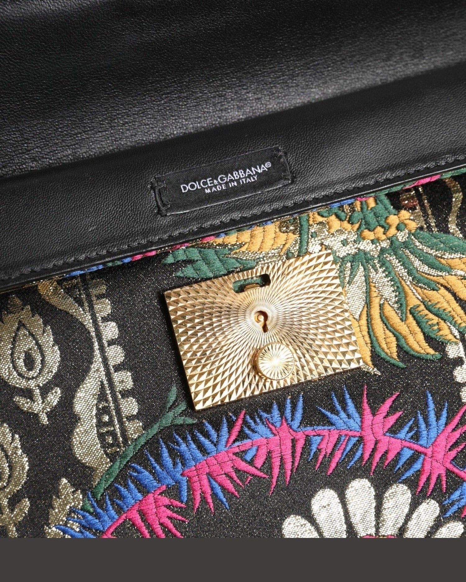 Dolce & Gabbana Multicolor Jacquard Floral Document Briefcase Bag Glam Steals