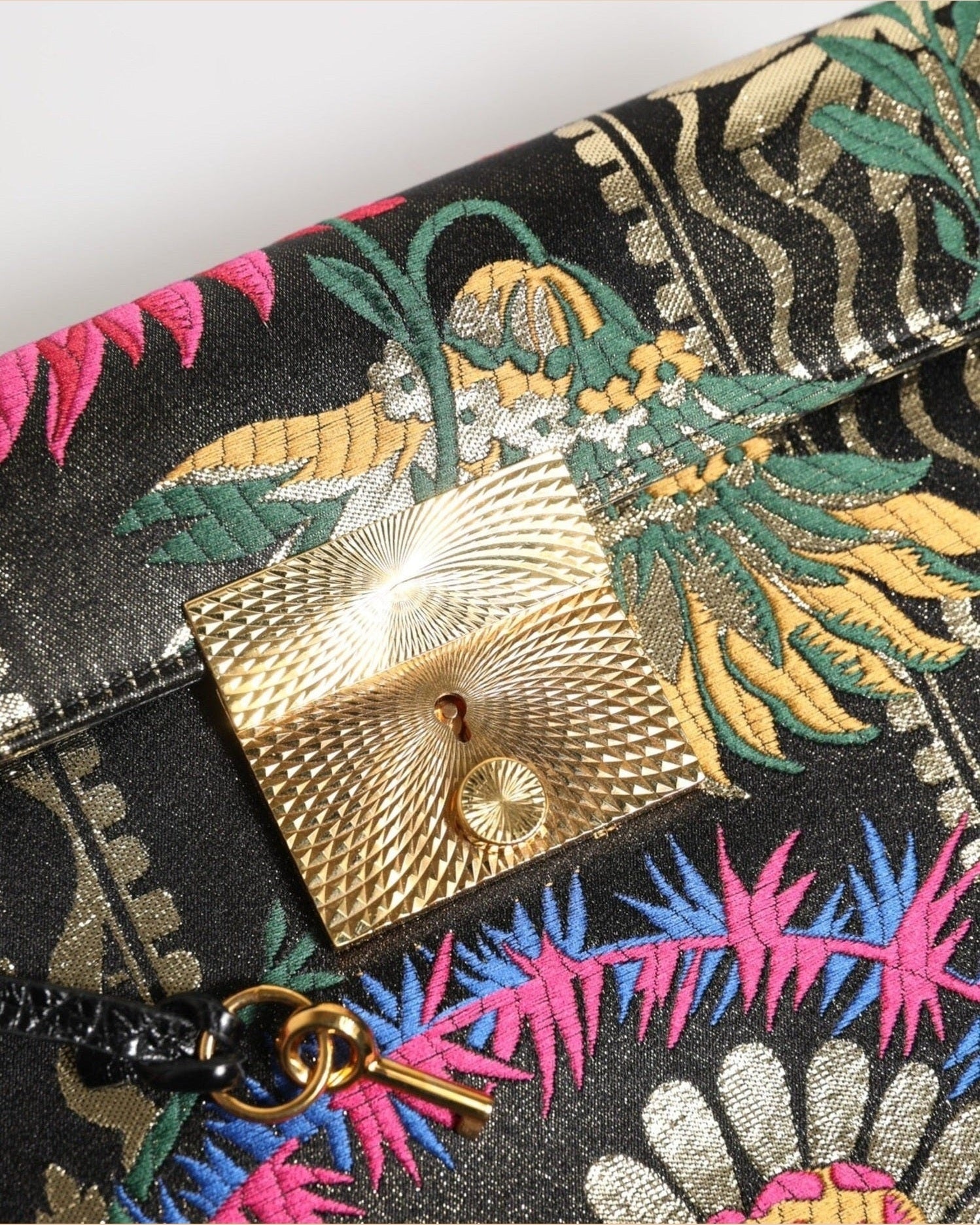 Dolce & Gabbana Multicolor Jacquard Floral Document Briefcase Bag Glam Steals