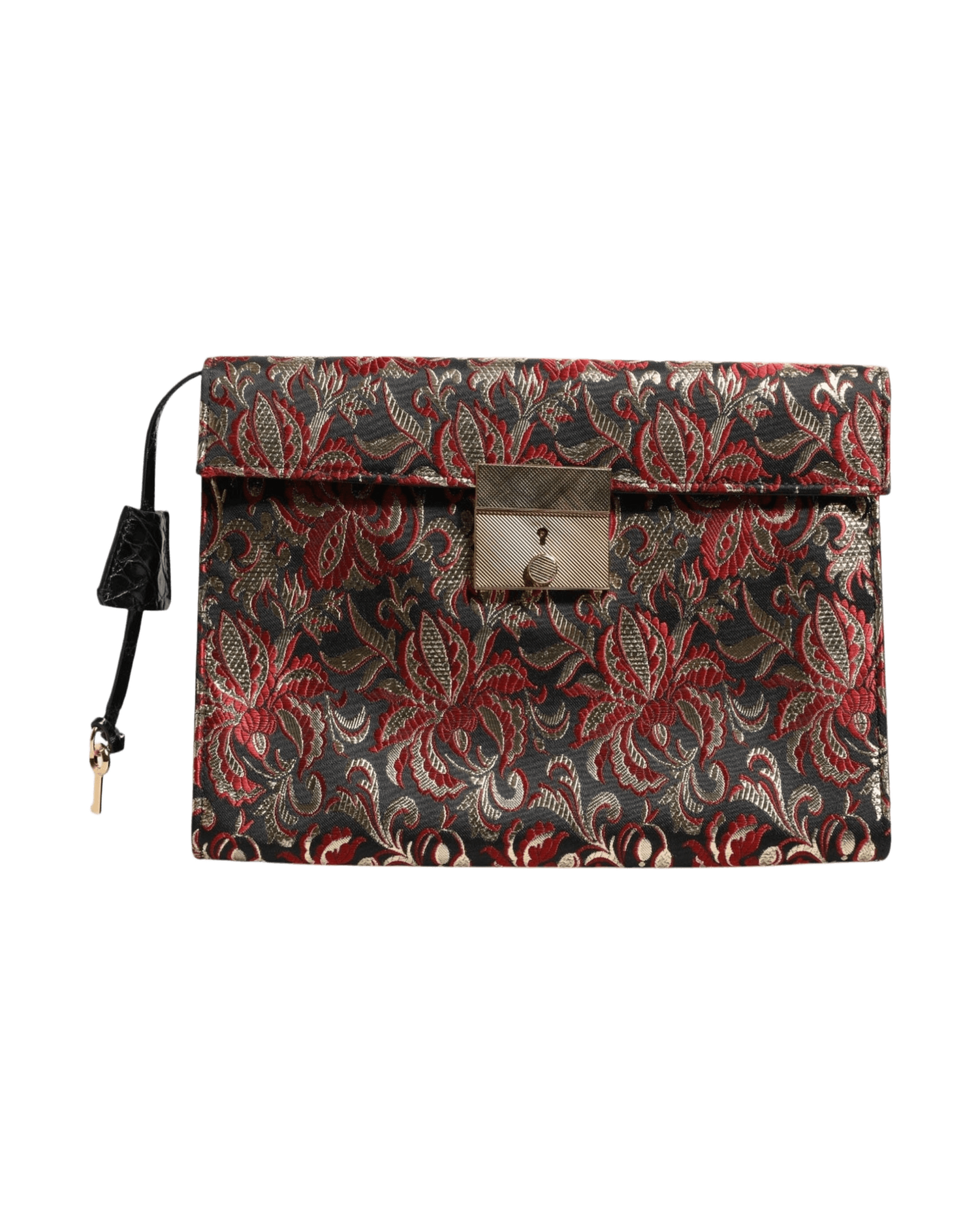 Dolce & Gabbana Multicolor Jacquard Floral Document Briefcase Bag Glam Steals